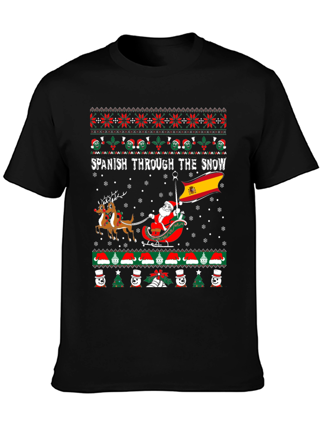 Spanish Through the Snow Ugly Christmas T-Shirt