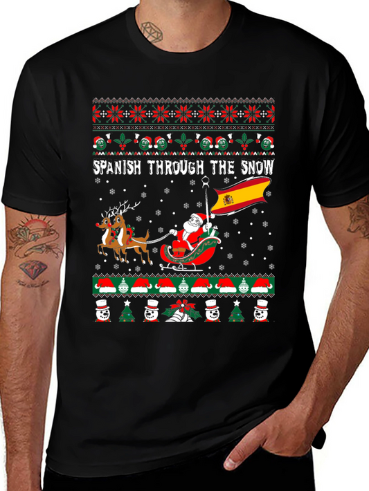 Spanish Through the Snow Ugly Christmas T-Shirt