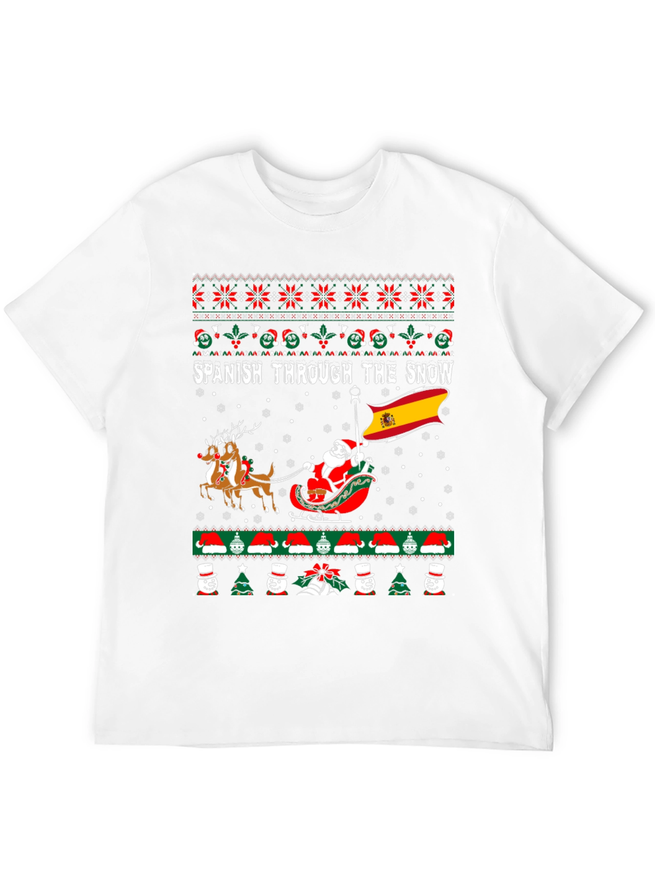 Spanish Through the Snow Ugly Christmas T-Shirt