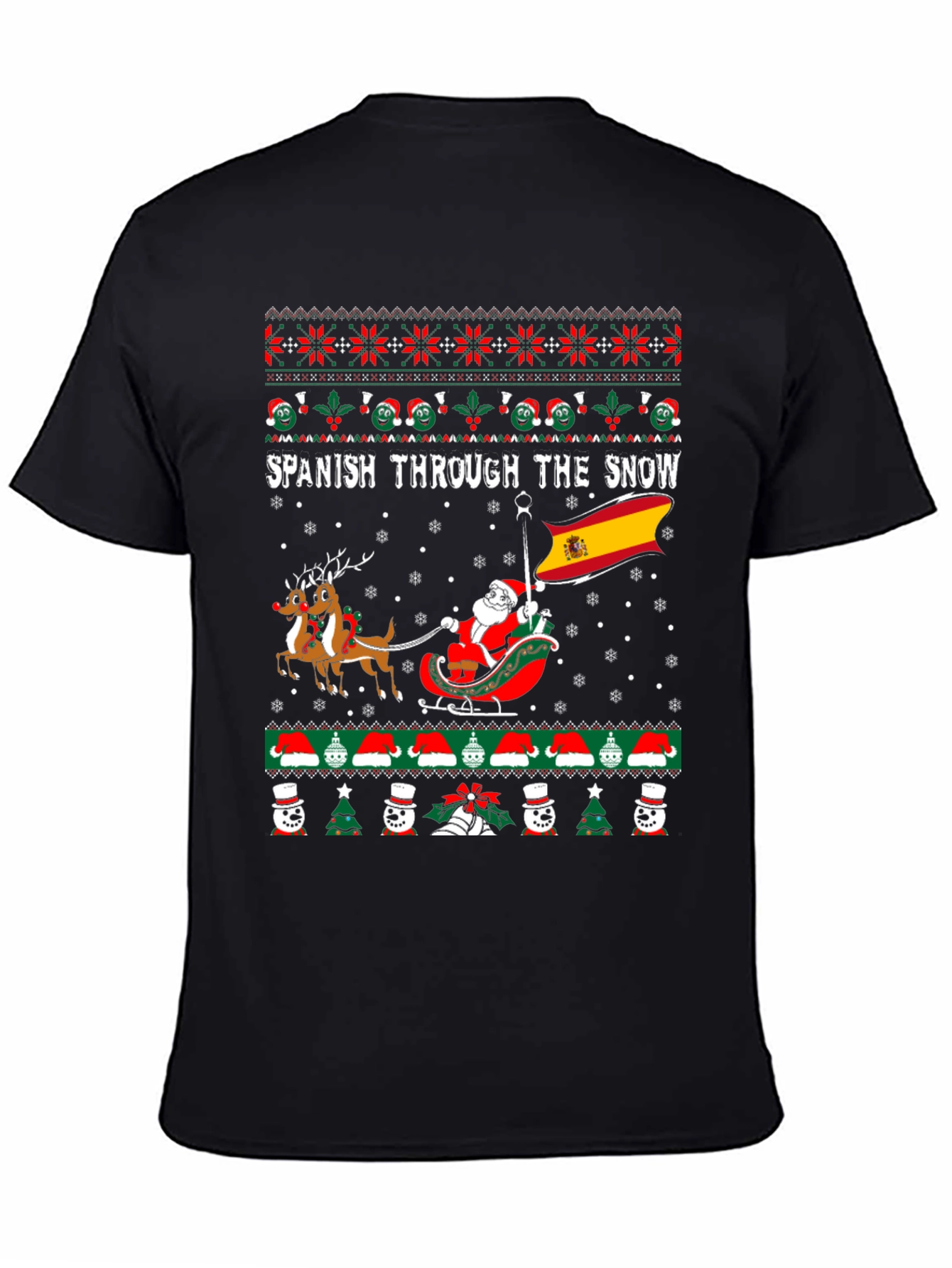 Spanish Through the Snow Ugly Christmas T-Shirt
