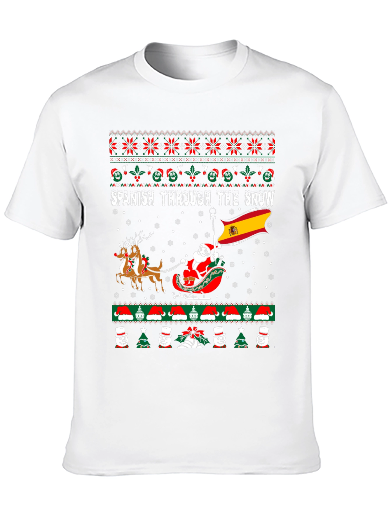 Spanish Through the Snow Ugly Christmas T-Shirt