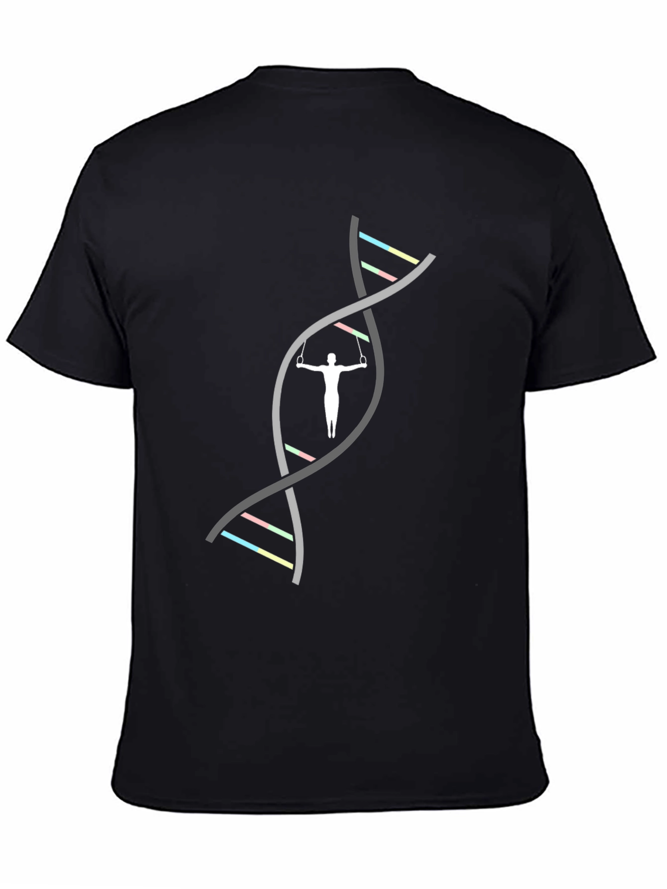 Gymnastics DNA Black T-Shirt - Athletic Genetic Design