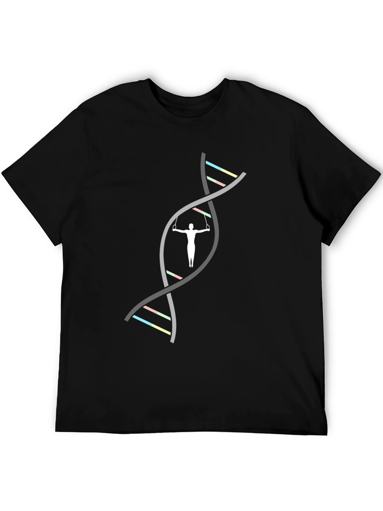 Gymnastics DNA Black T-Shirt - Athletic Genetic Design