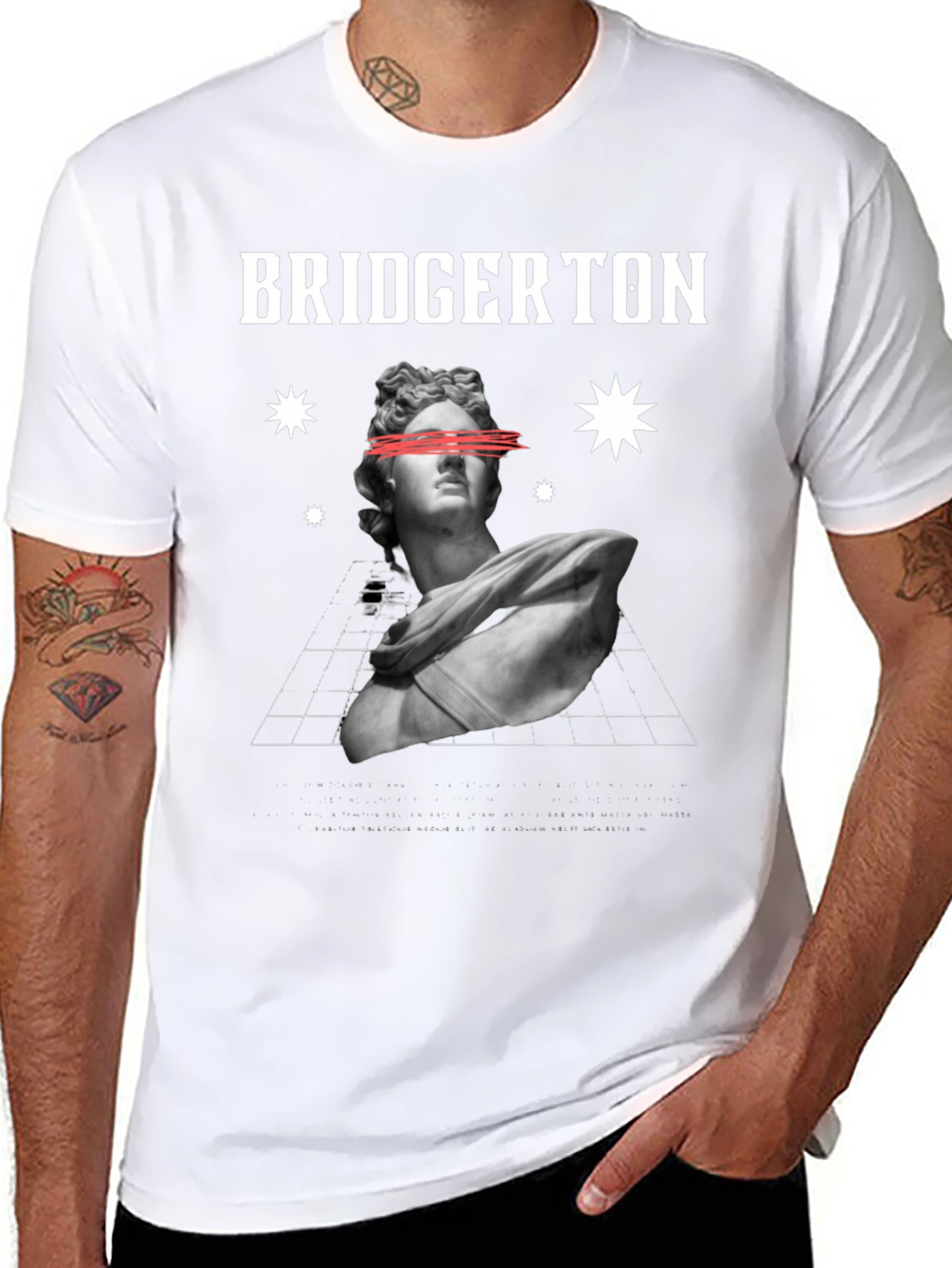 Bridgerton Statue Graphic Tee - Black