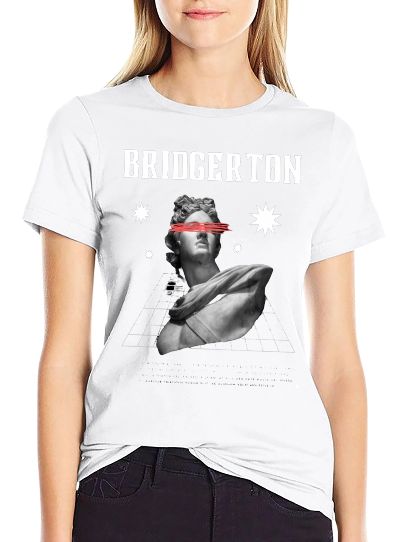 Bridgerton Statue Graphic Tee - Black
