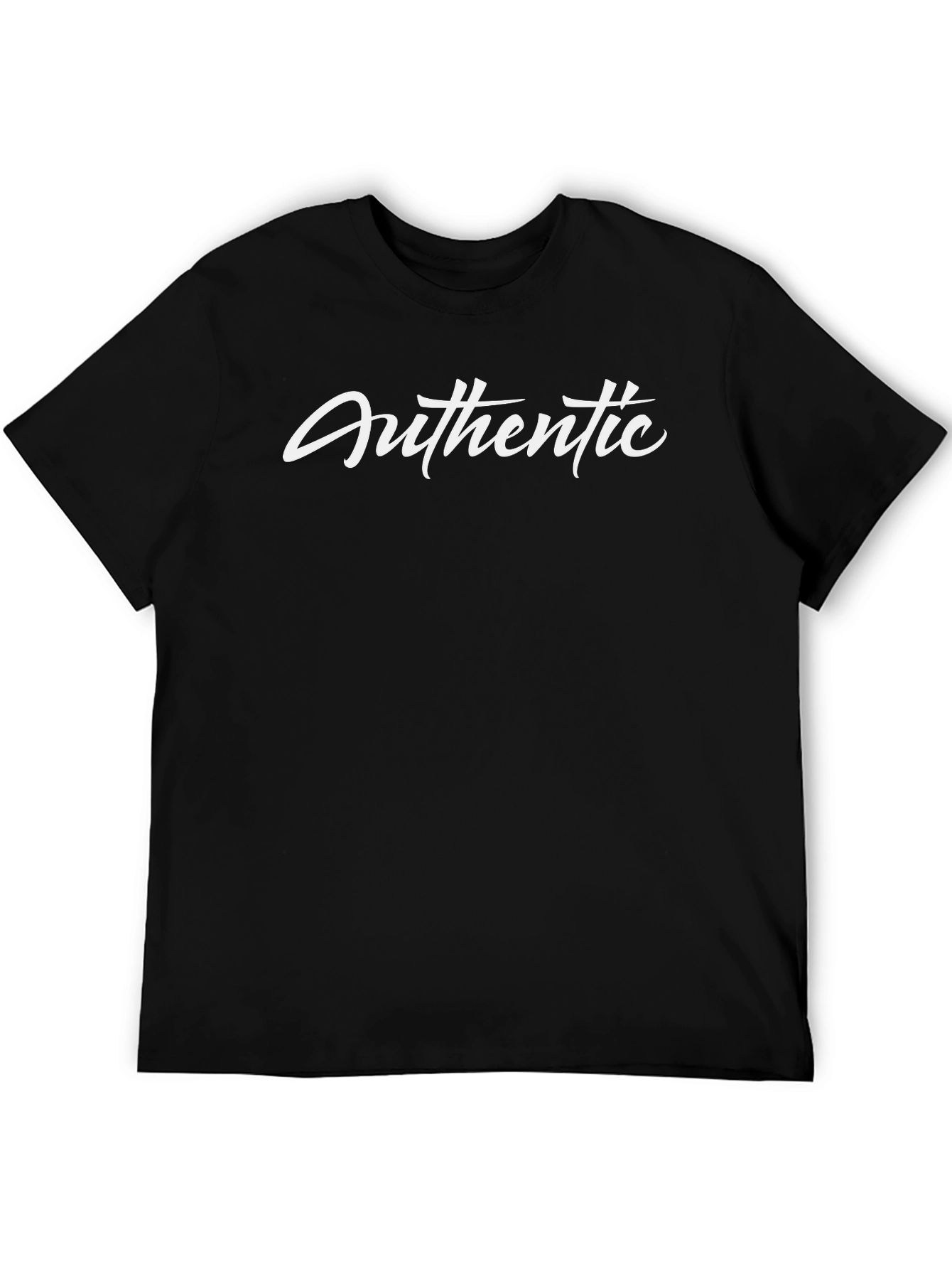 Authentic Graphic Tee - Stylish Black Cotton T-Shirt