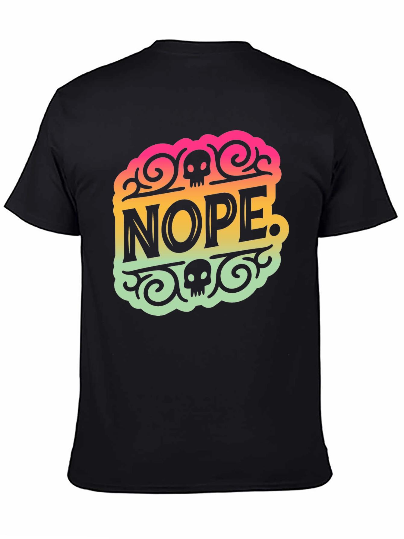 Nope Skull Graphic Tee - Trendy Statement Shirt