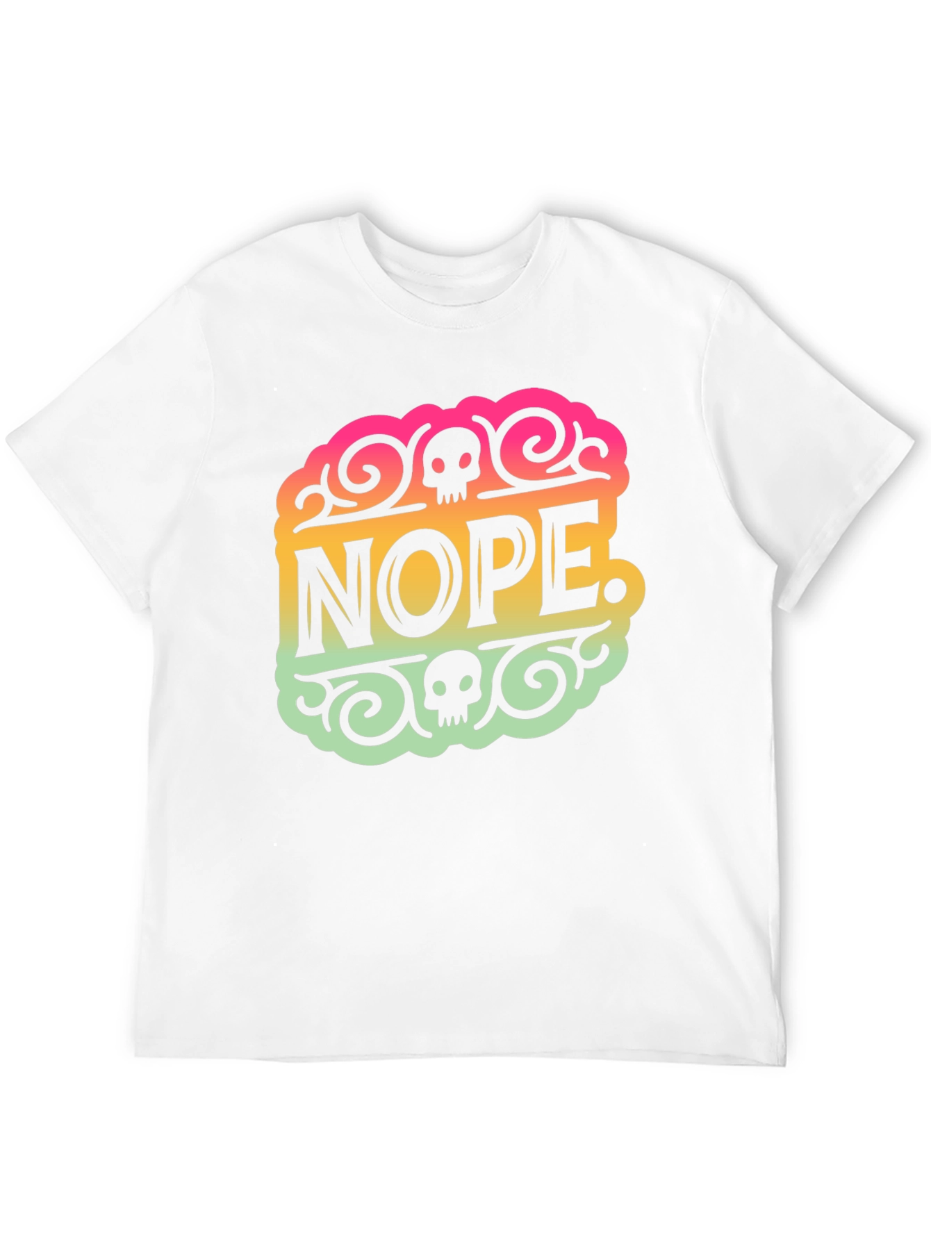 Nope Skull Graphic Tee - Trendy Statement Shirt