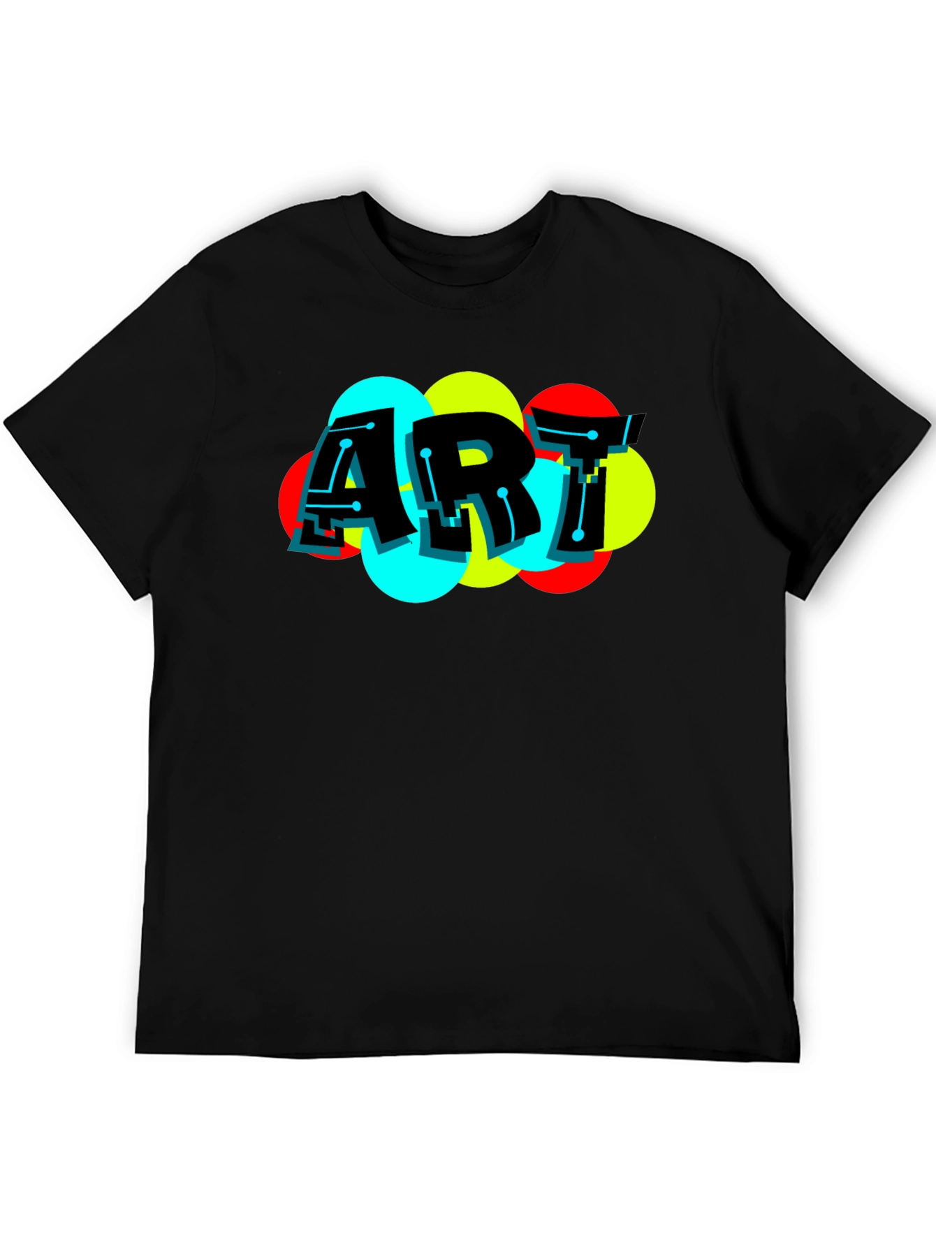 Modern Art Graphic Black T-Shirt