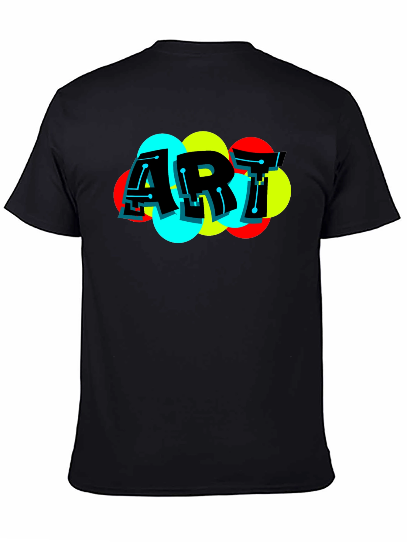 Modern Art Graphic Black T-Shirt