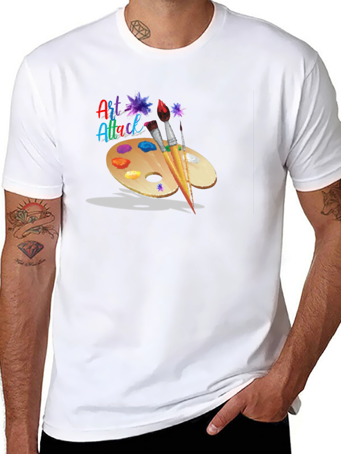 Art Attack T-Shirt: Artistic Palette Design