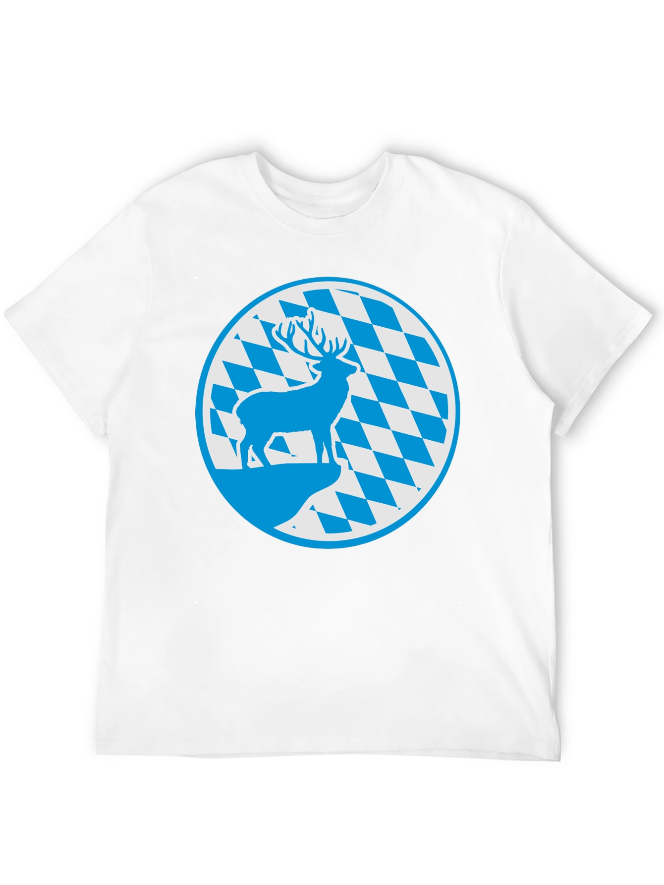 Bavarian Deer T-Shirt - Black Cotton Graphic Tee