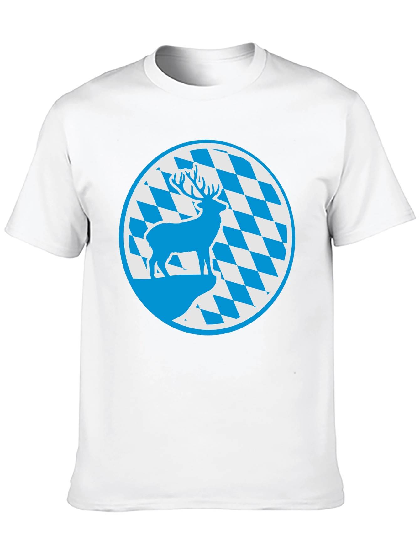 Bavarian Deer T-Shirt - Black Cotton Graphic Tee