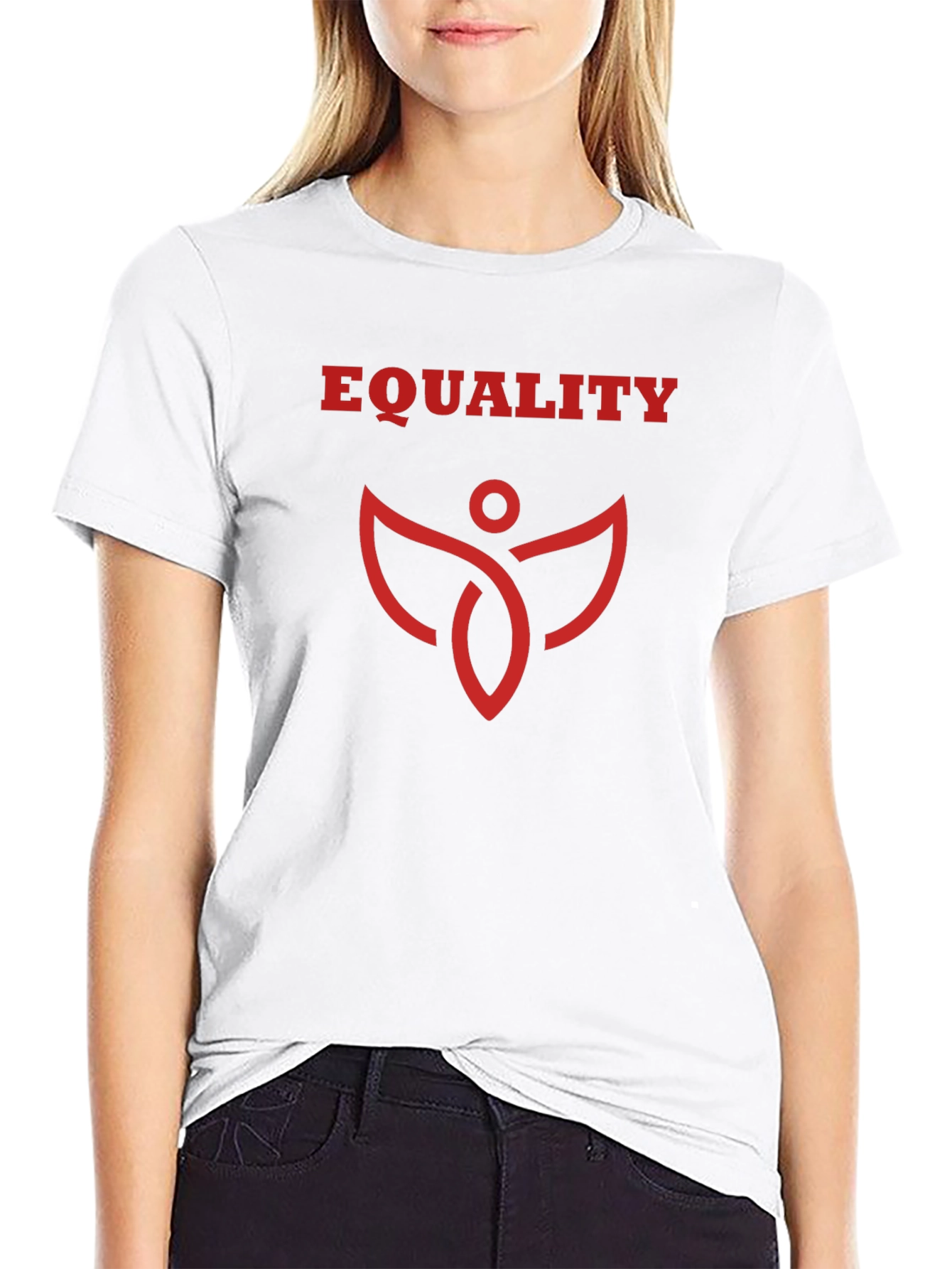 Equality Graphic Tee - Black Cotton Blend T-Shirt