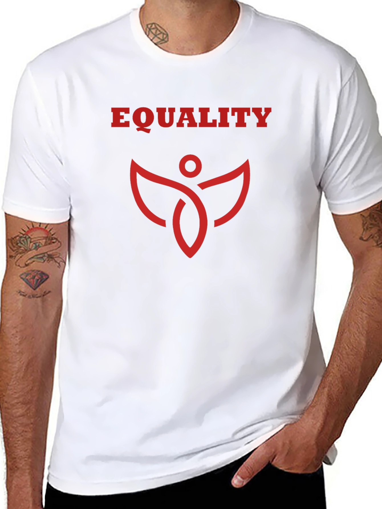 Equality Graphic Tee - Black Cotton Blend T-Shirt
