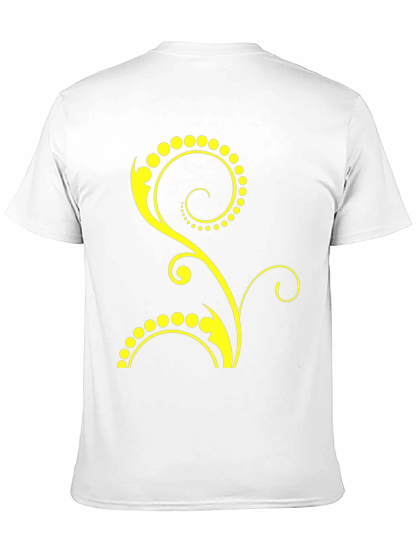 Stylish Black T-Shirt with Yellow Floral Design