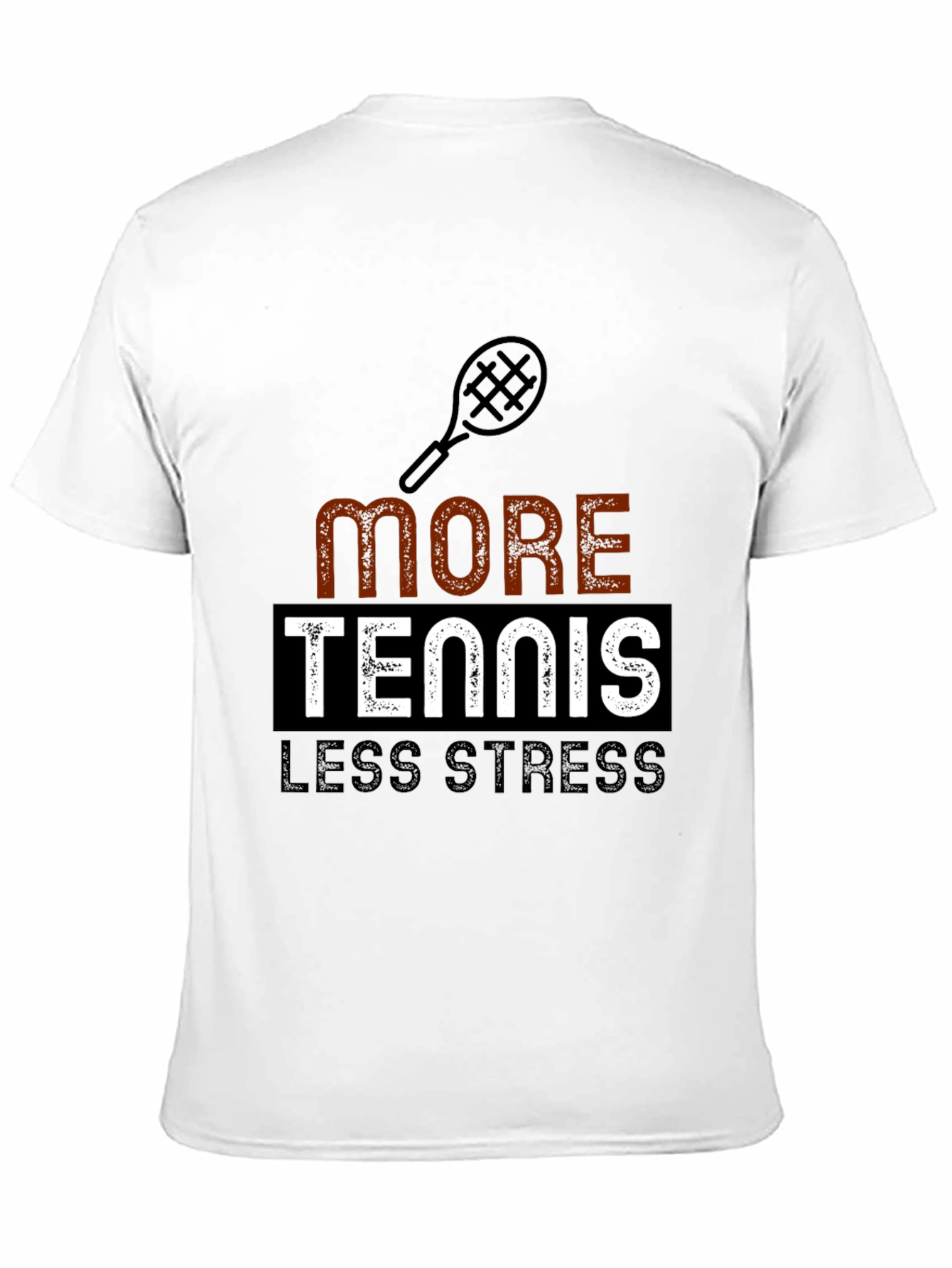 More Tennis Less Stress Graphic T-Shirt