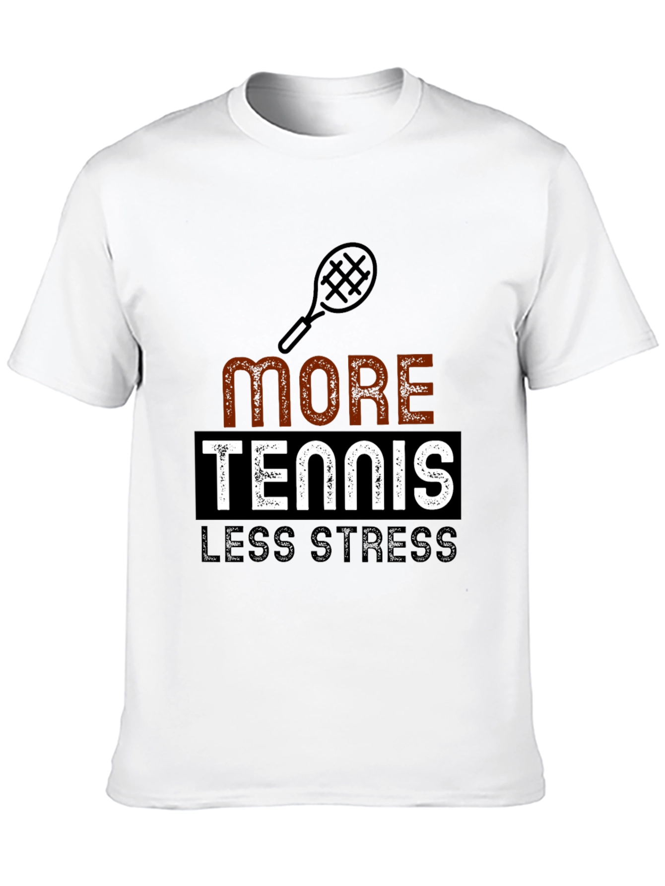 More Tennis Less Stress Graphic T-Shirt