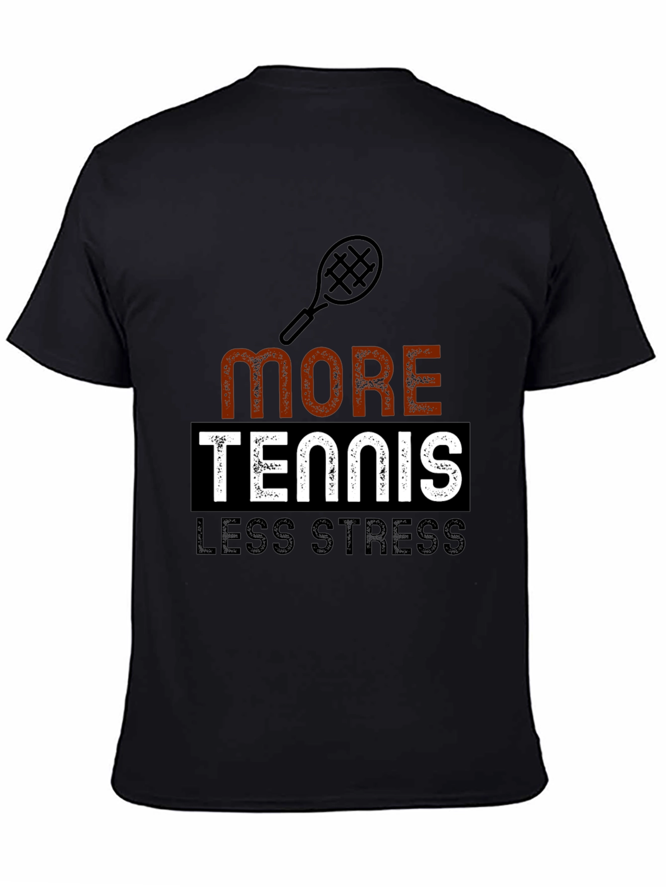 More Tennis Less Stress Graphic T-Shirt
