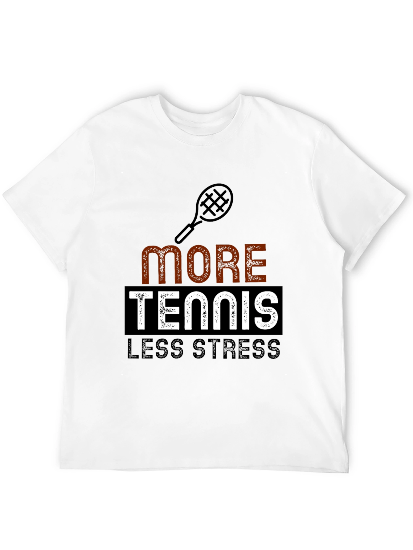 More Tennis Less Stress Graphic T-Shirt