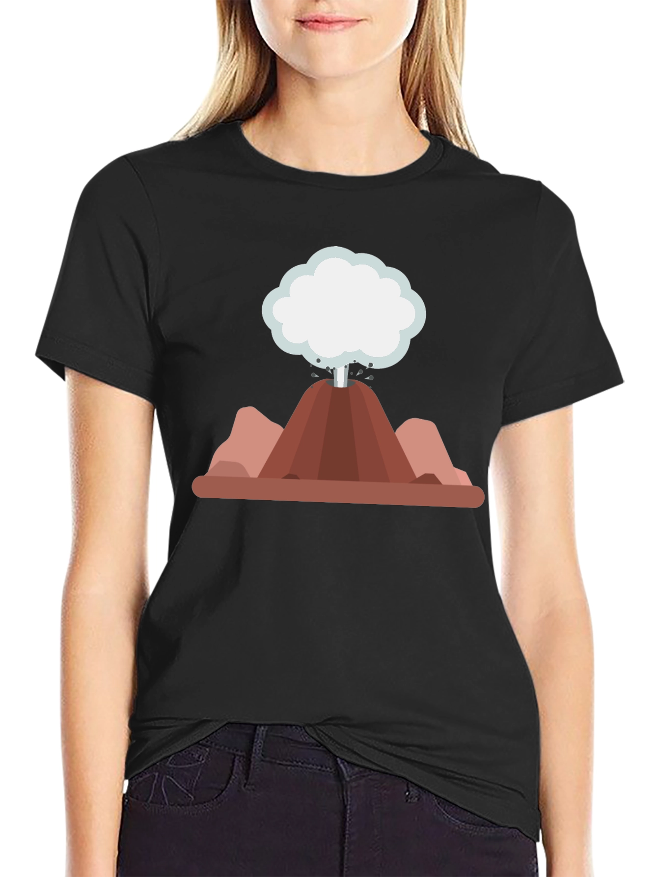 Volcano Graphic Black Tee