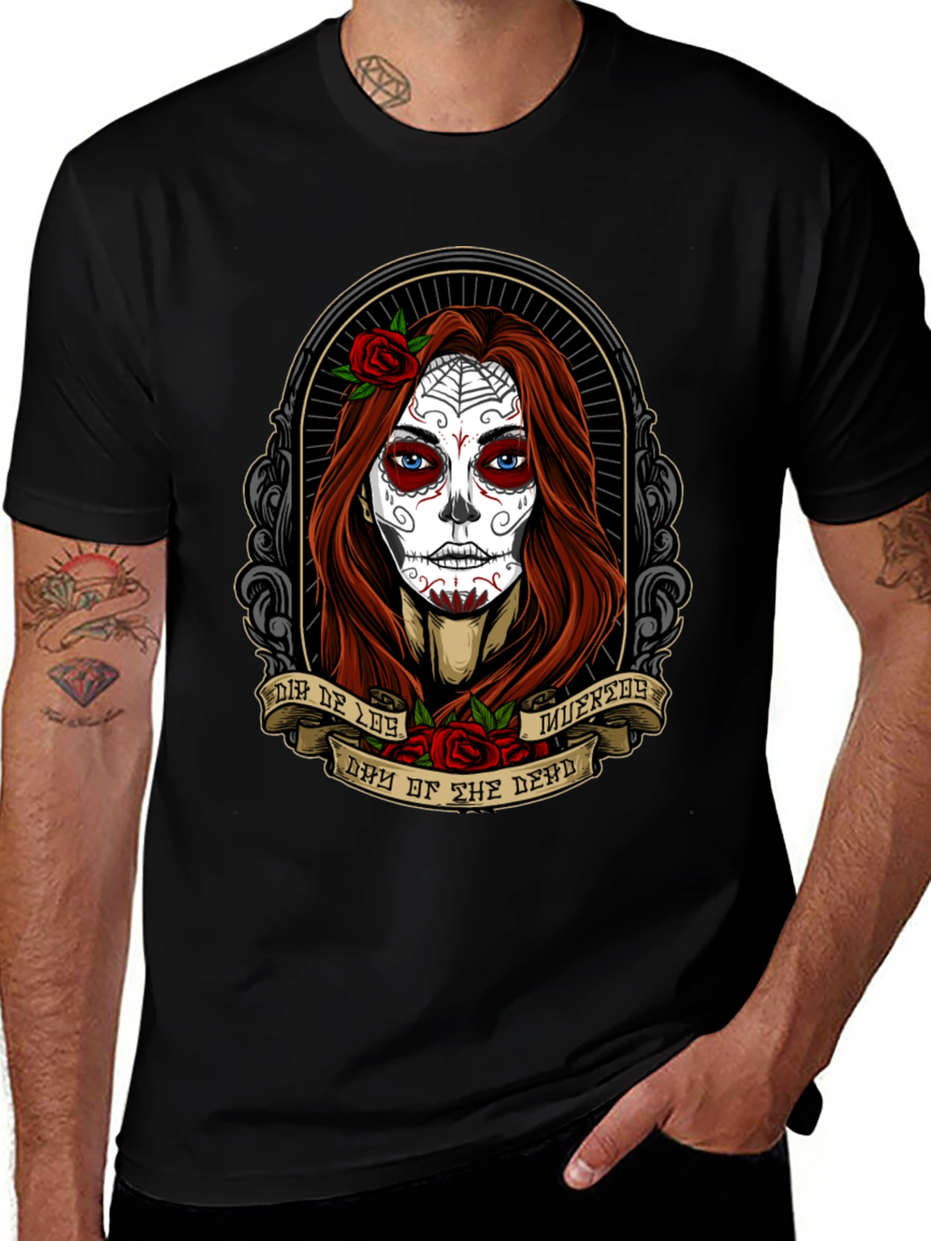 Day of the Dead T-Shirt - Sugar Skull Woman