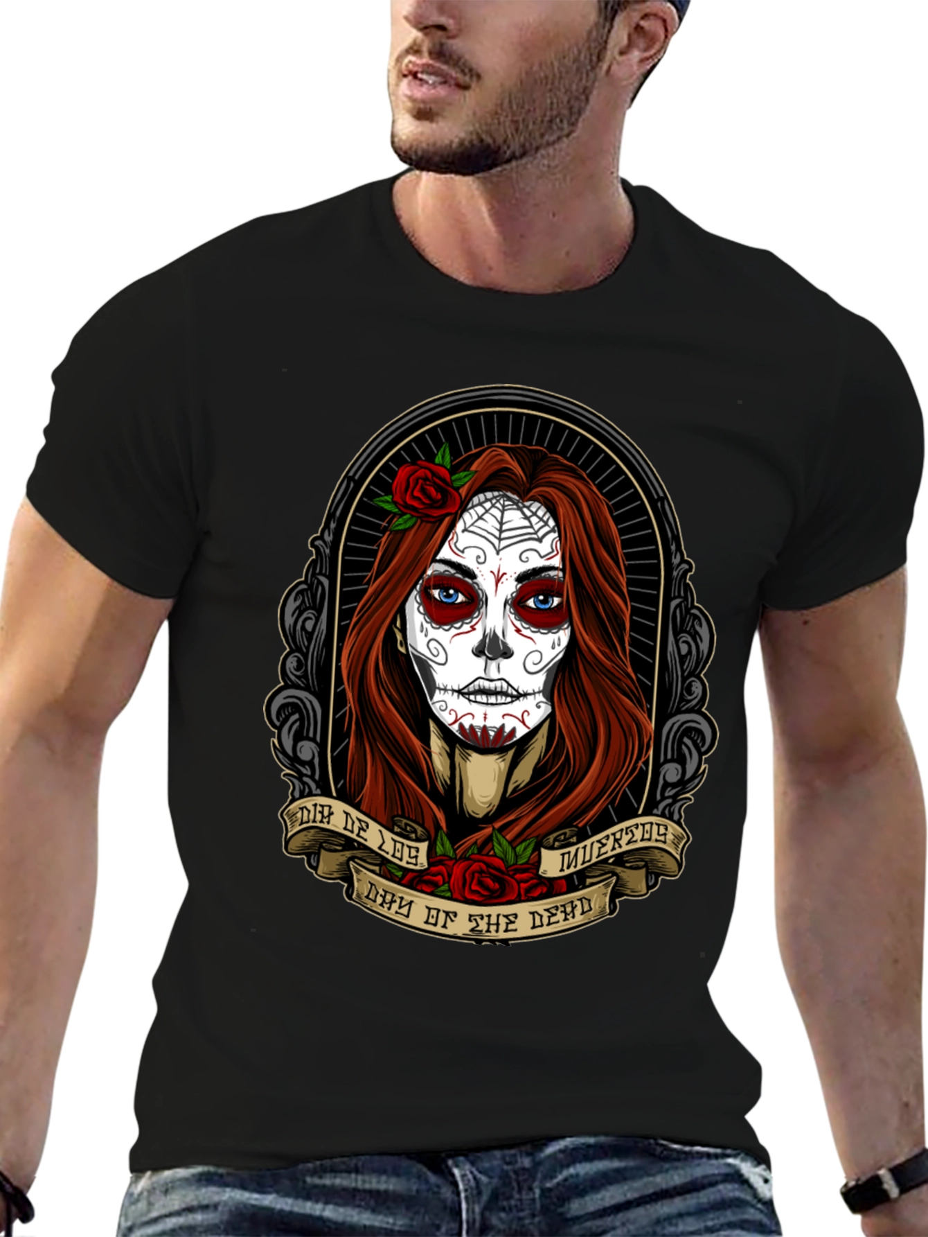 Day of the Dead T-Shirt - Sugar Skull Woman