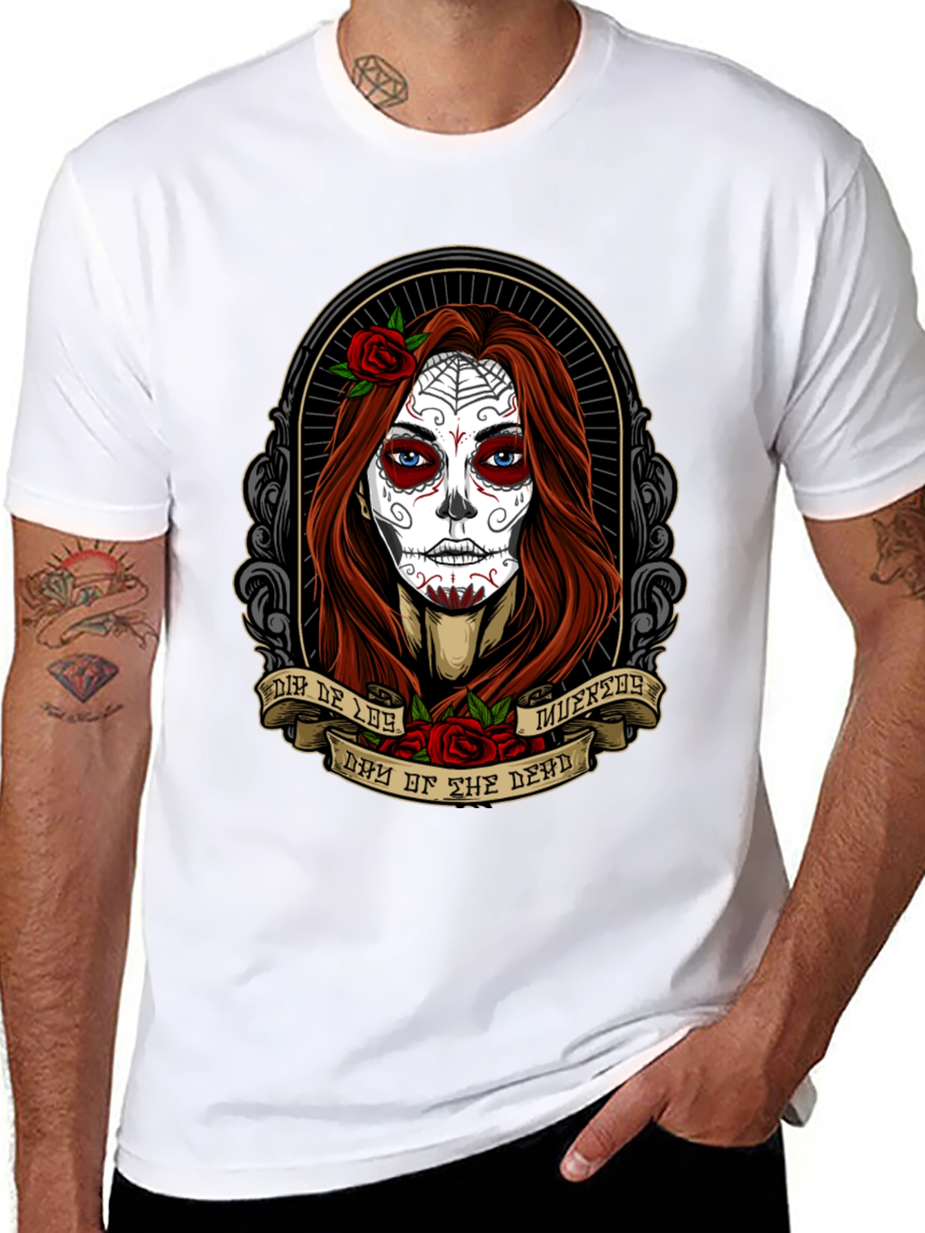 Day of the Dead T-Shirt - Sugar Skull Woman