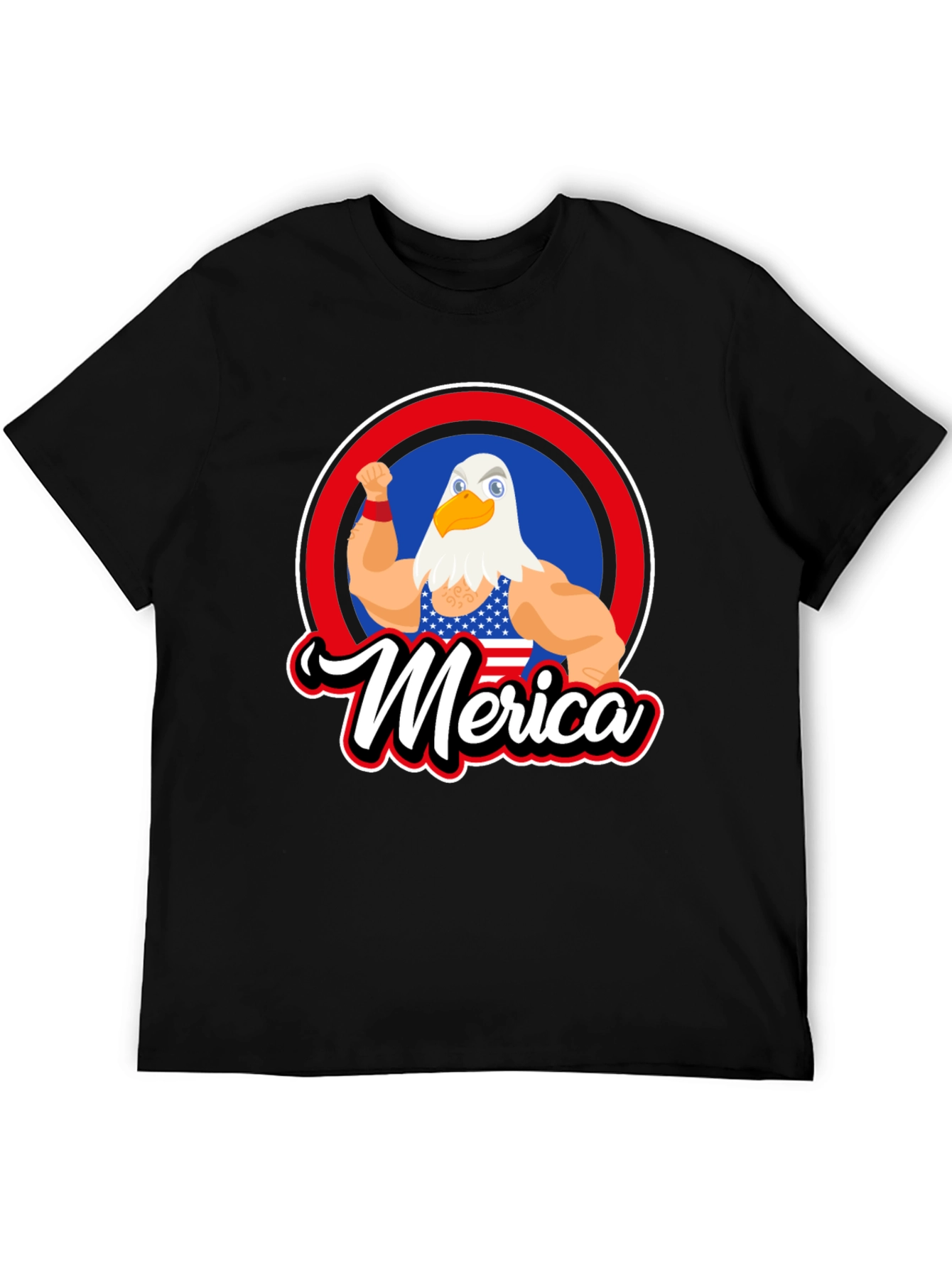 Patriotic Merica Eagle Graphic T-Shirt