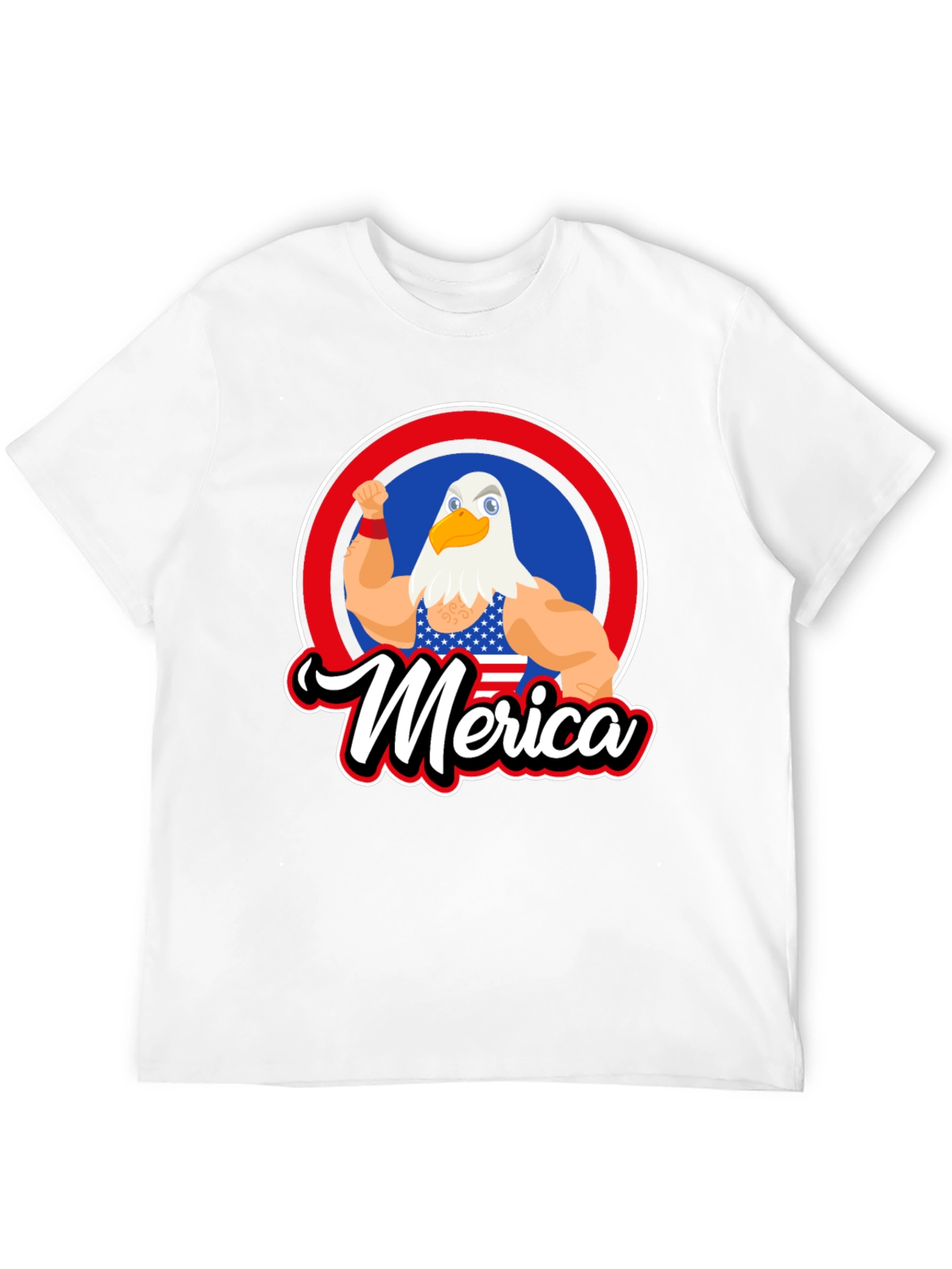 Patriotic Merica Eagle Graphic T-Shirt