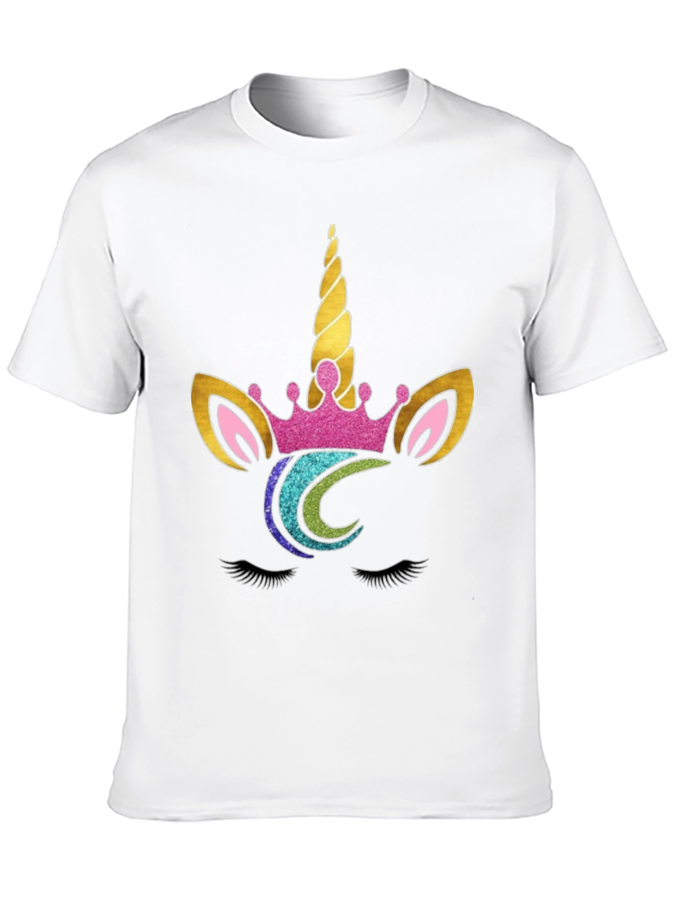 Unicorn Face Graphic Tee - Black