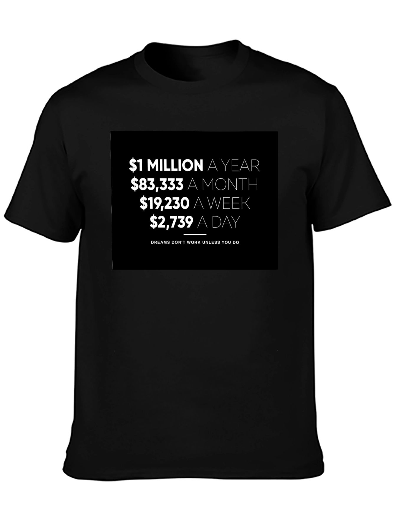 Million A Year Motivation T-Shirt