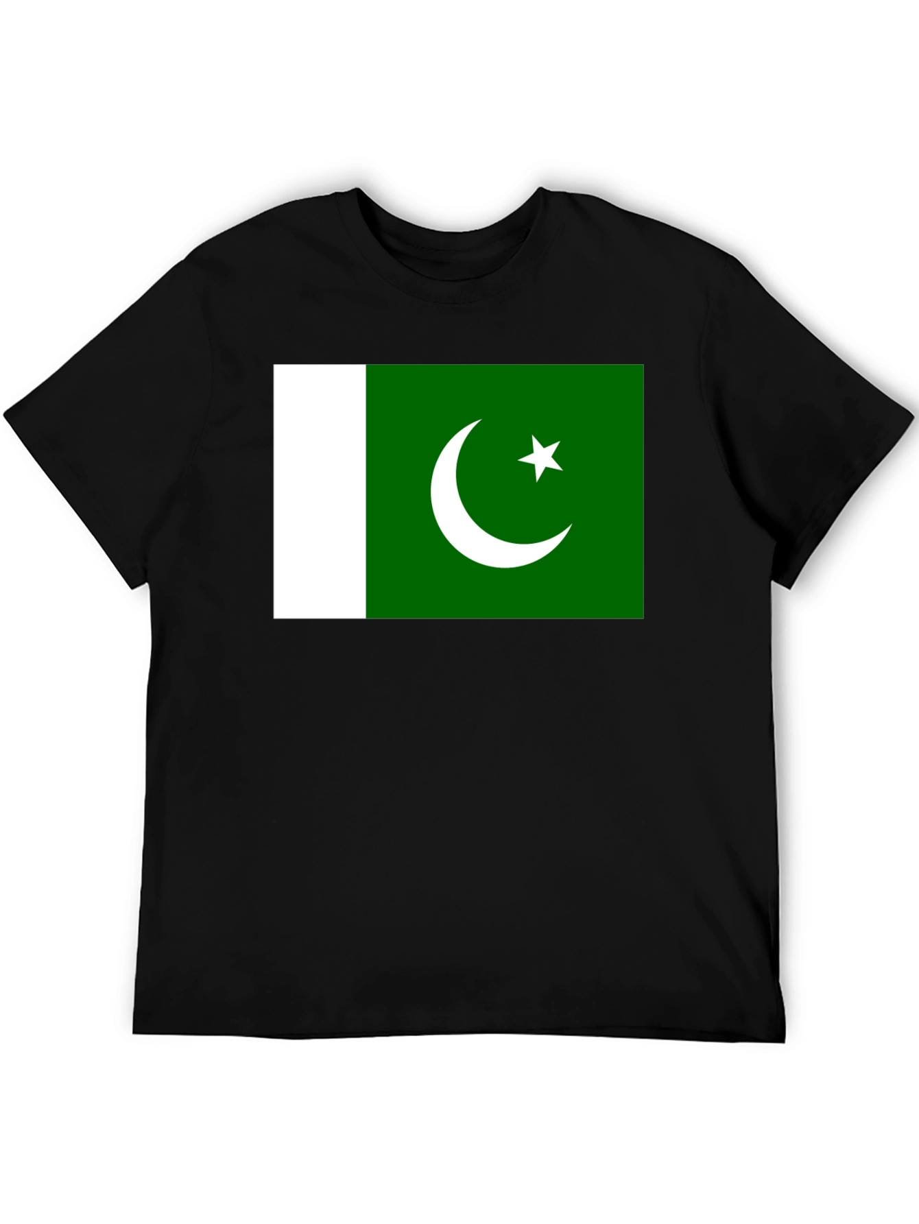 Pakistan Flag T-Shirt - Black Cotton Tee