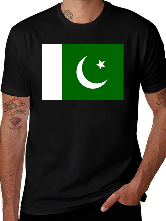 Pakistan Flag T-Shirt - Black Cotton Tee