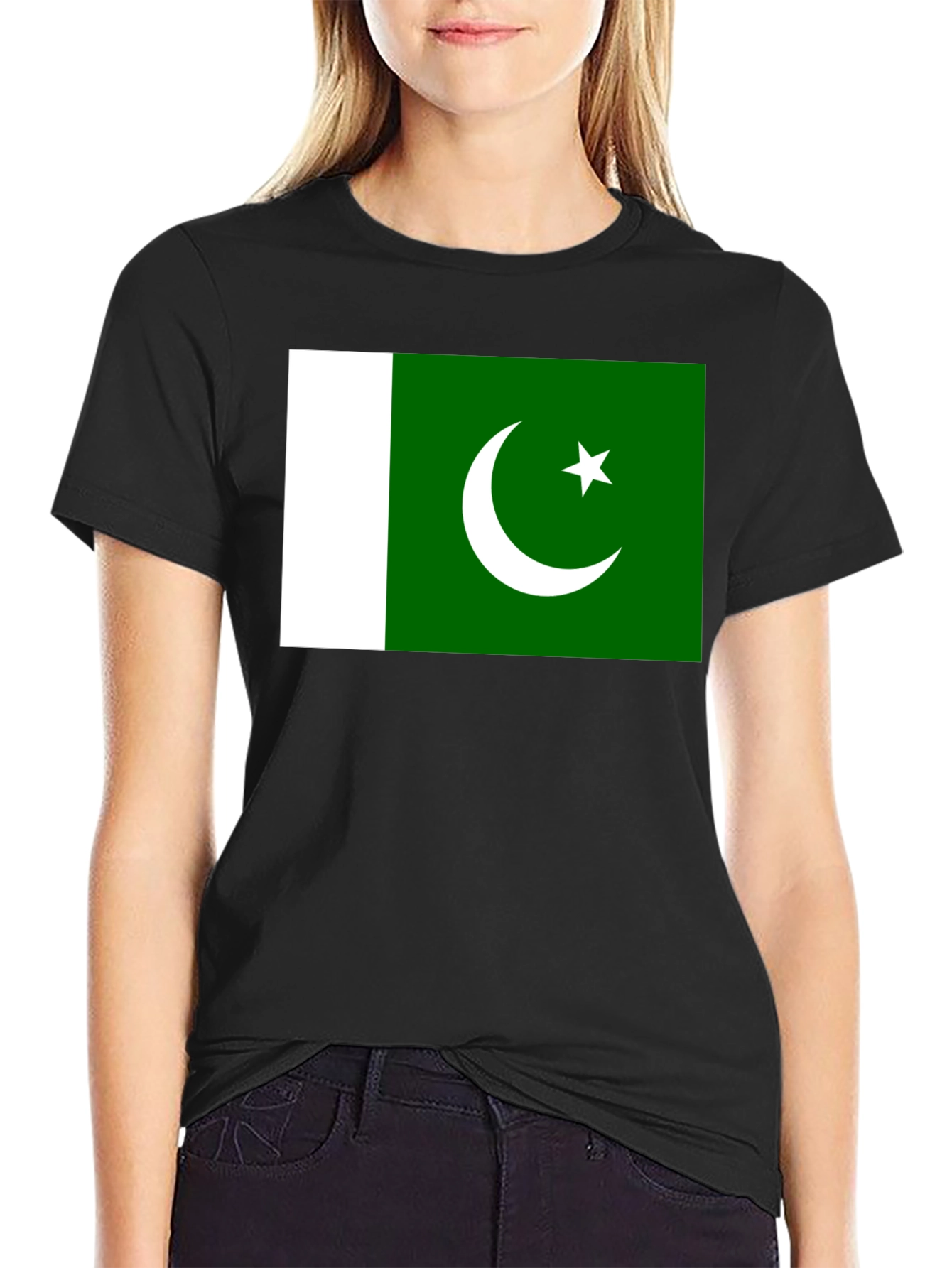 Pakistan Flag T-Shirt - Black Cotton Tee
