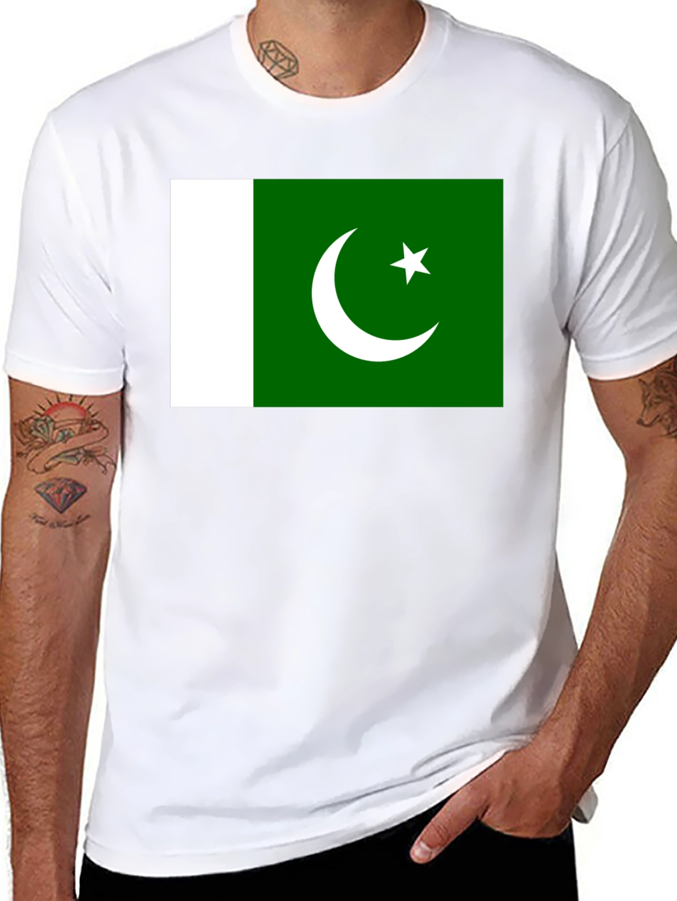 Pakistan Flag T-Shirt - Black Cotton Tee