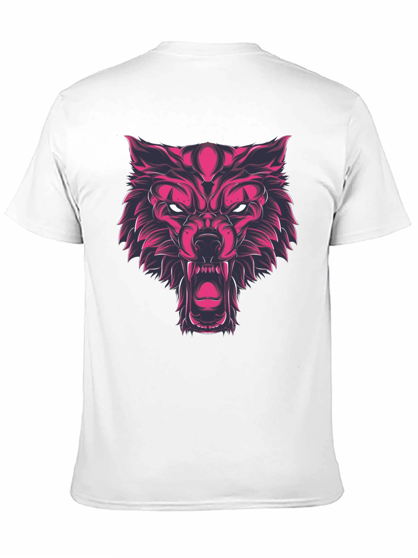 Fierce Wolf Graphic Print Black T-Shirt