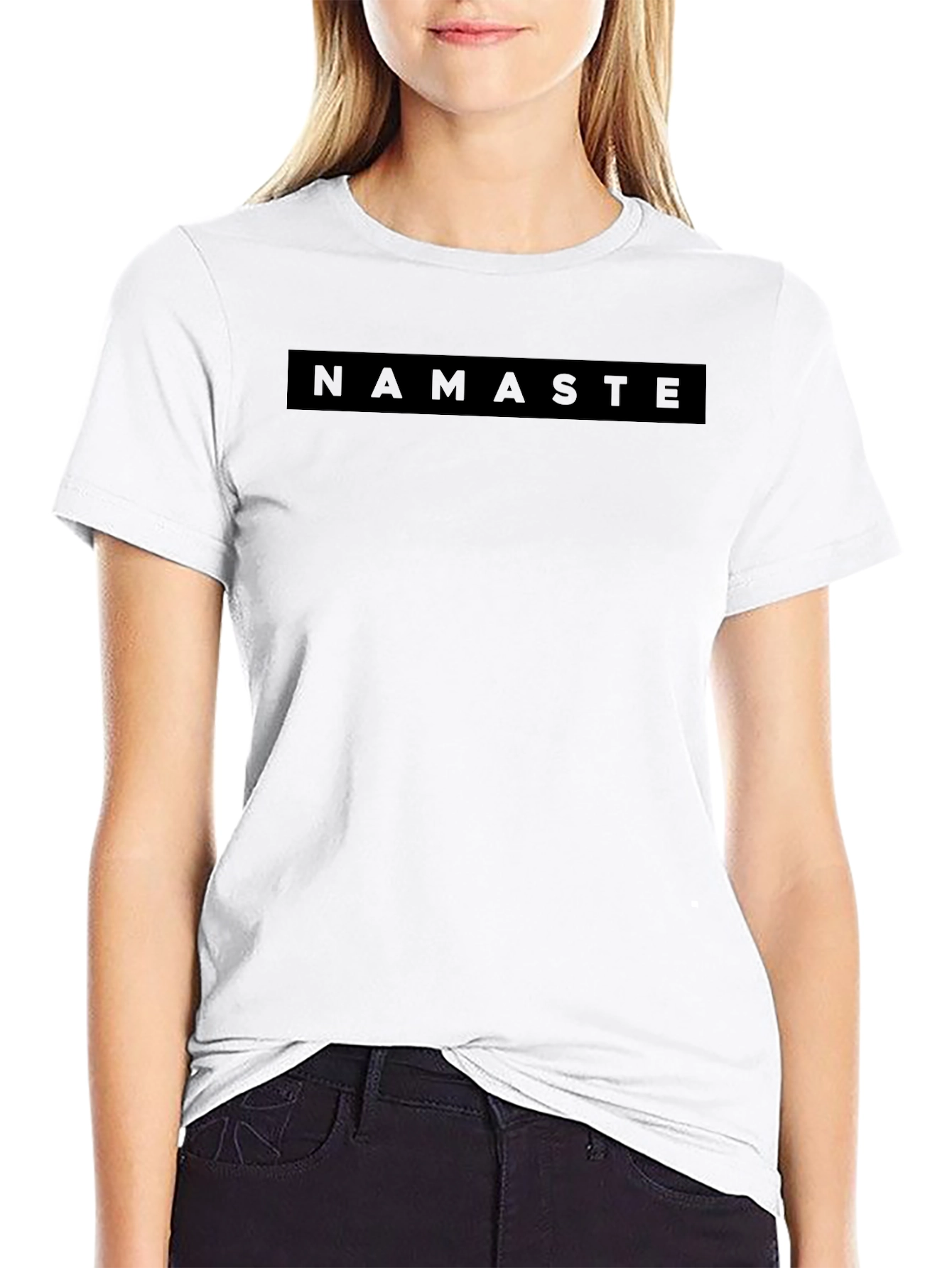 Namaste Graphic Tee - Relaxed Fit Black T-Shirt