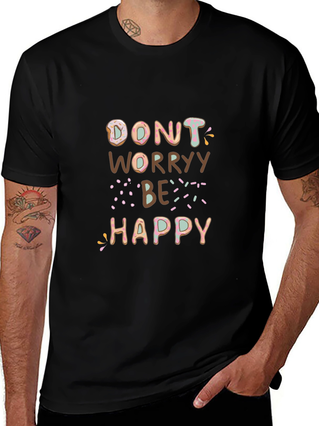 Donut Worry Be Happy Graphic Tee - Unisex