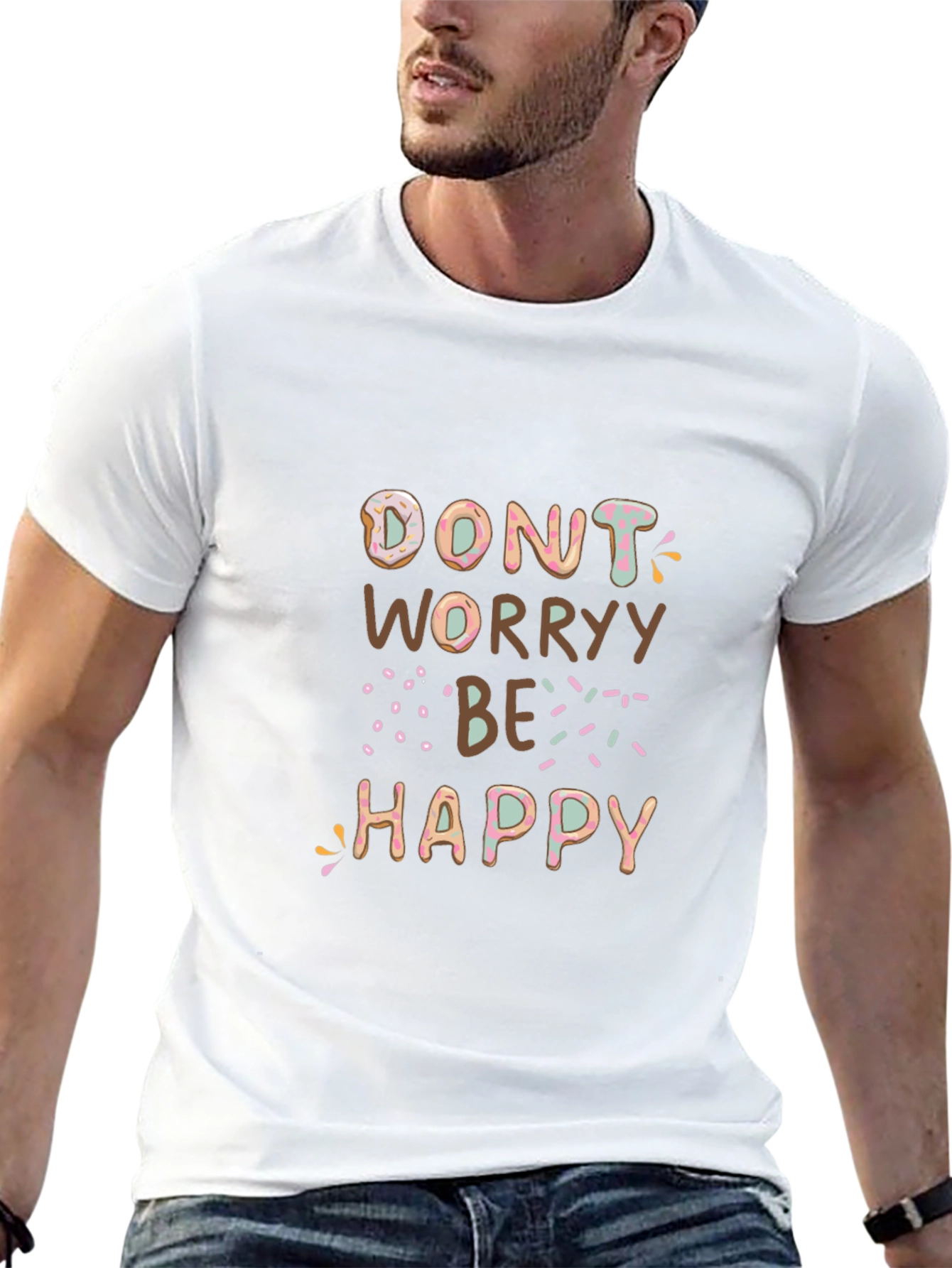 Donut Worry Be Happy Graphic Tee - Unisex