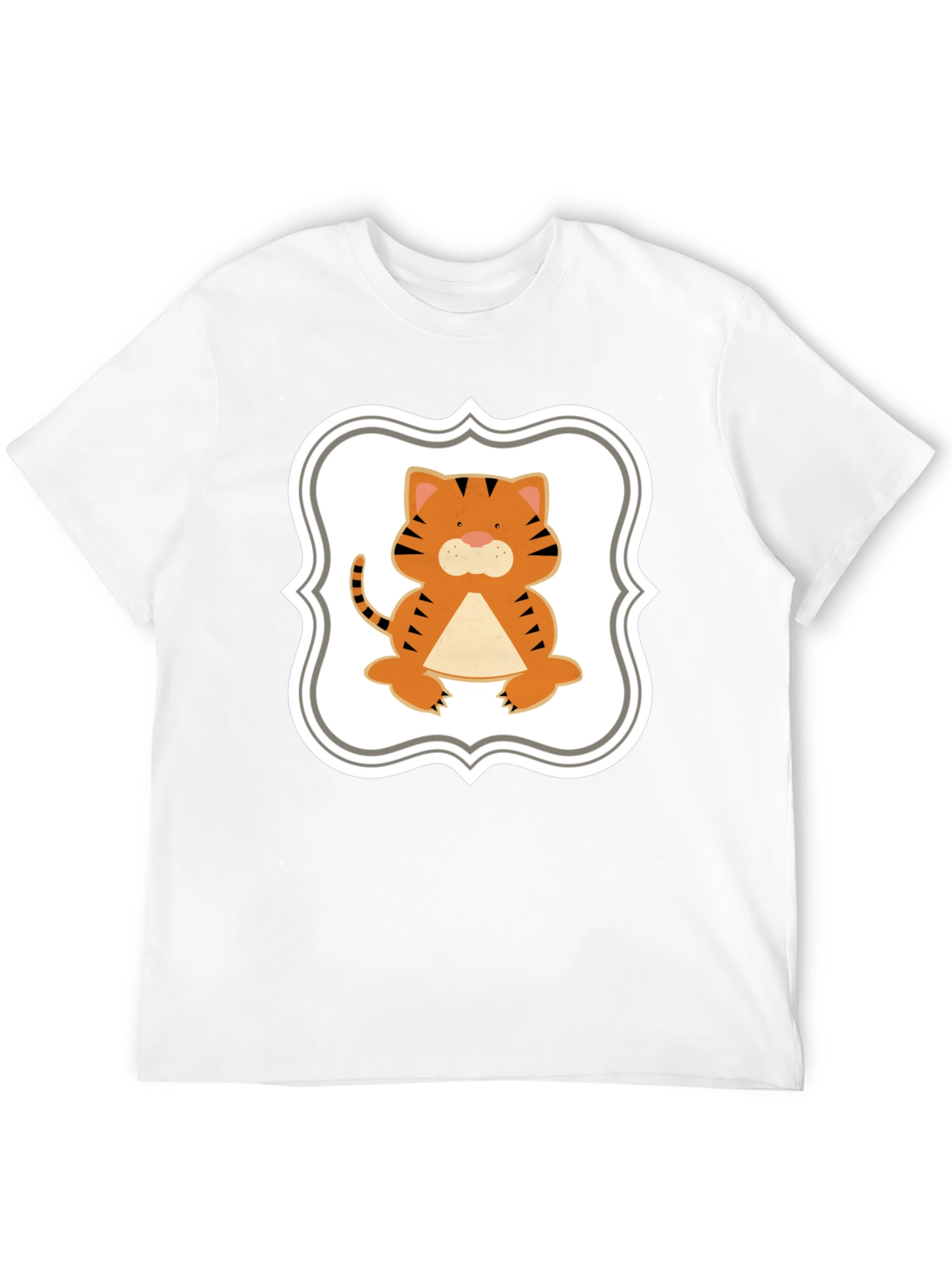 Cute Tiger Graphic Tee - Black Unisex Shirt