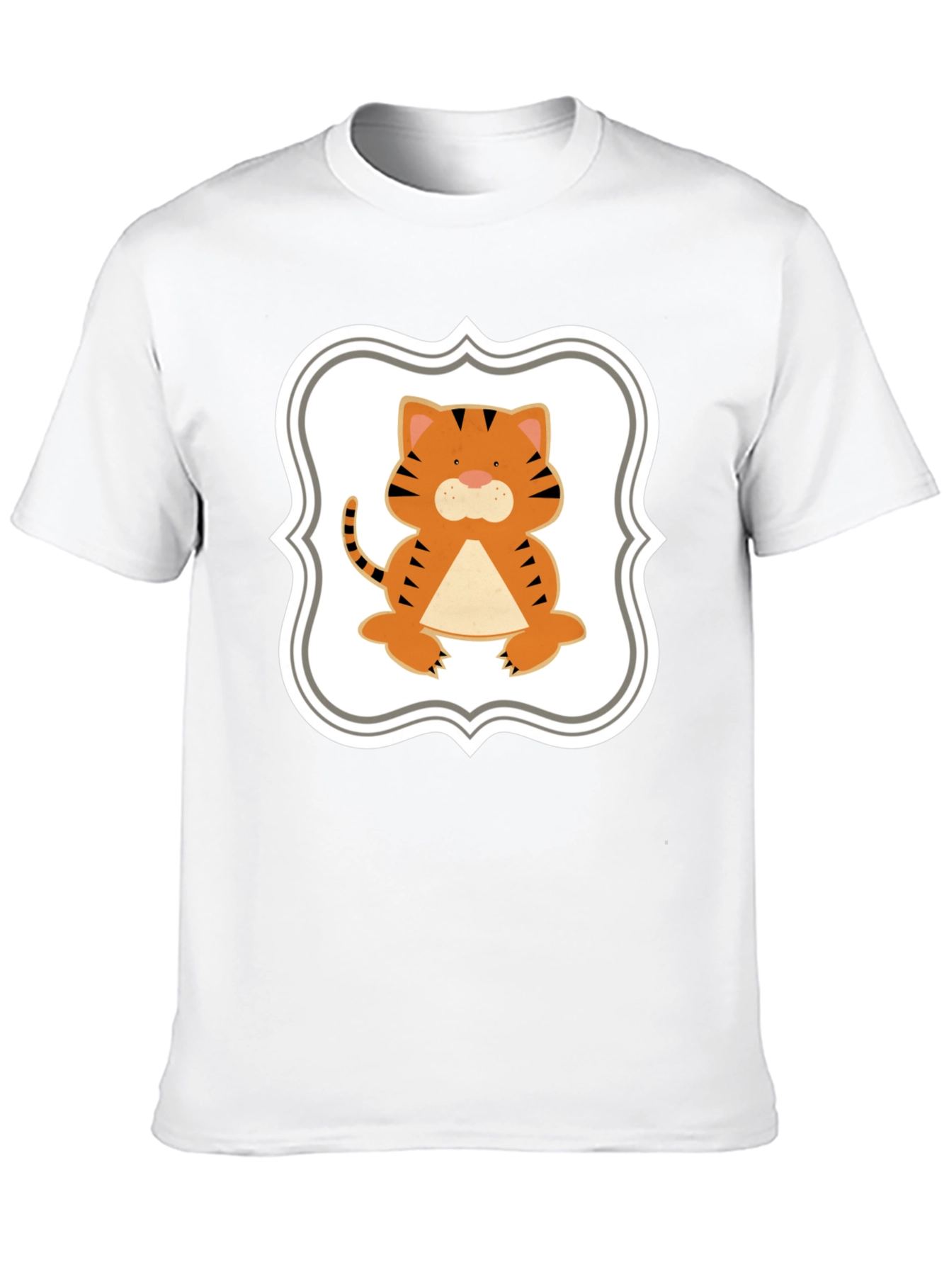 Cute Tiger Graphic Tee - Black Unisex Shirt