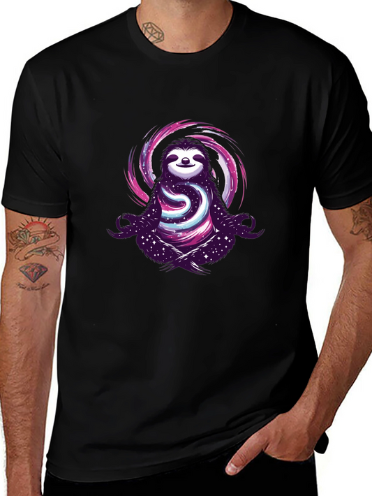 Cosmic Sloth T-Shirt - Galactic Zen Style