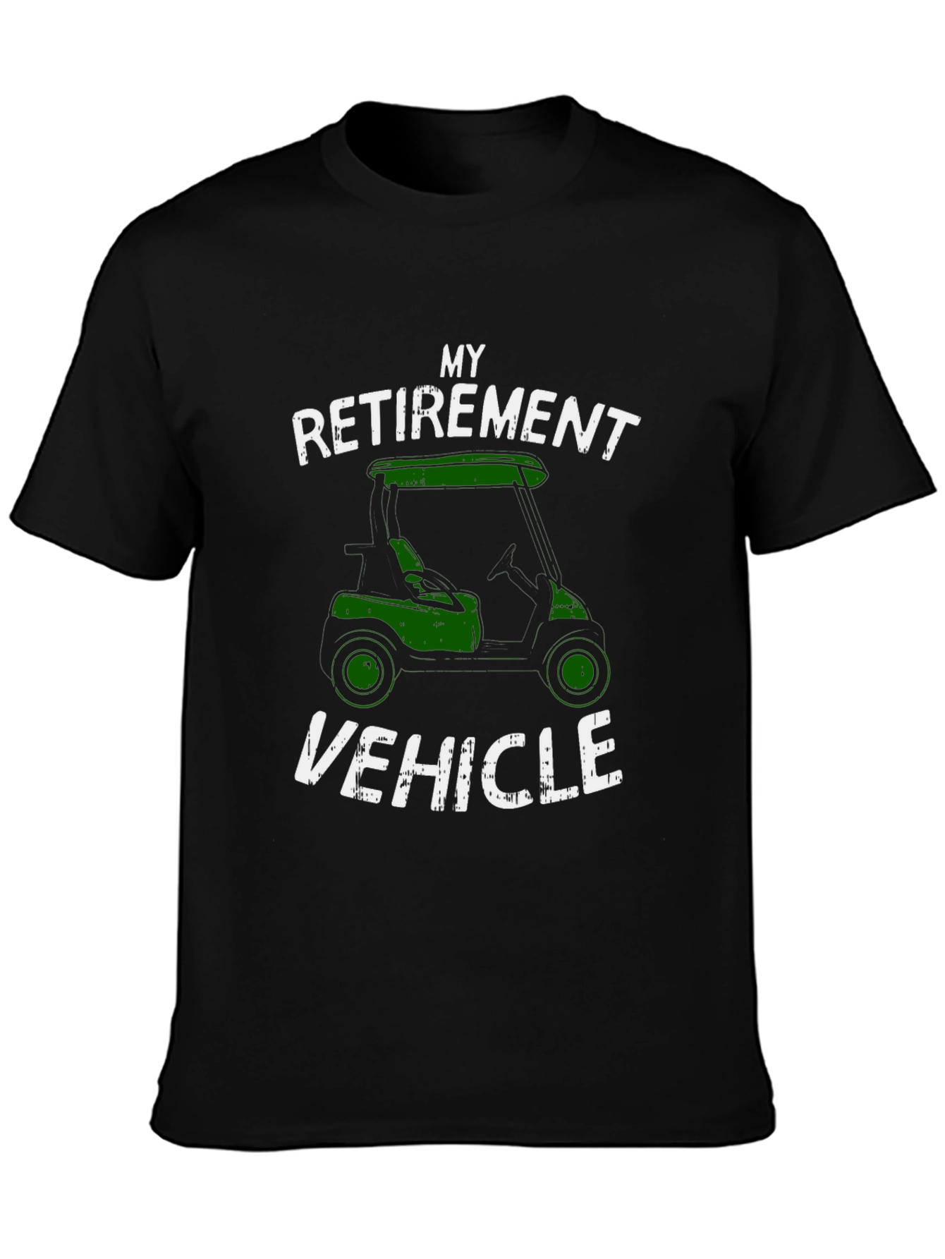 Retirement Vehicle T-Shirt - Golf Cart Design
