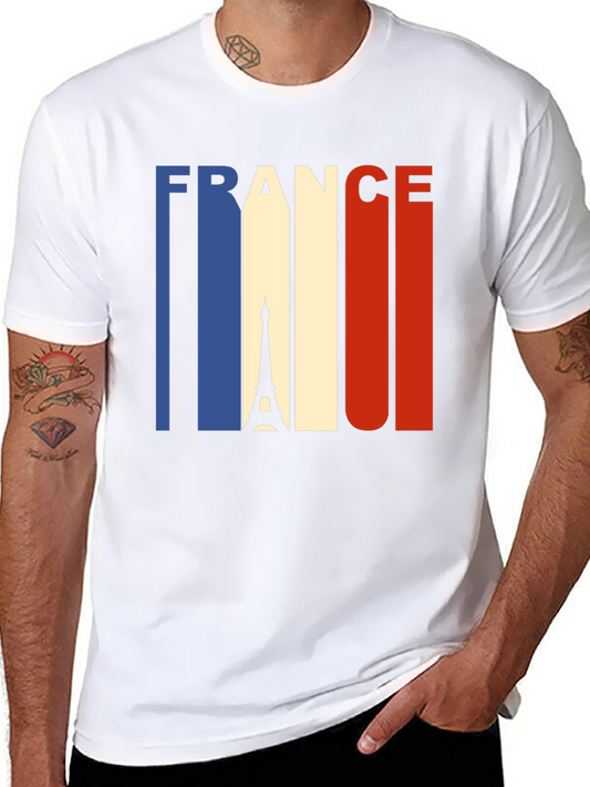 France Eiffel Tower Graphic Tee - Black