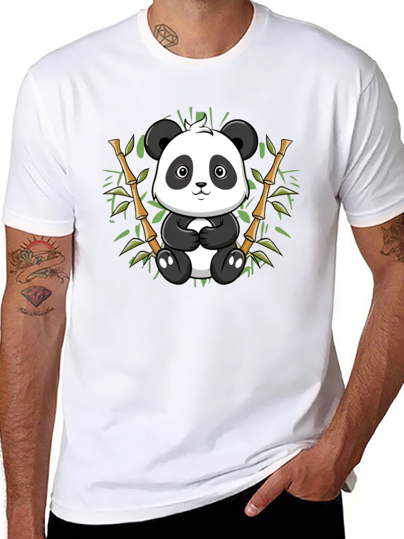 Cute Panda Bamboo Graphic Tee