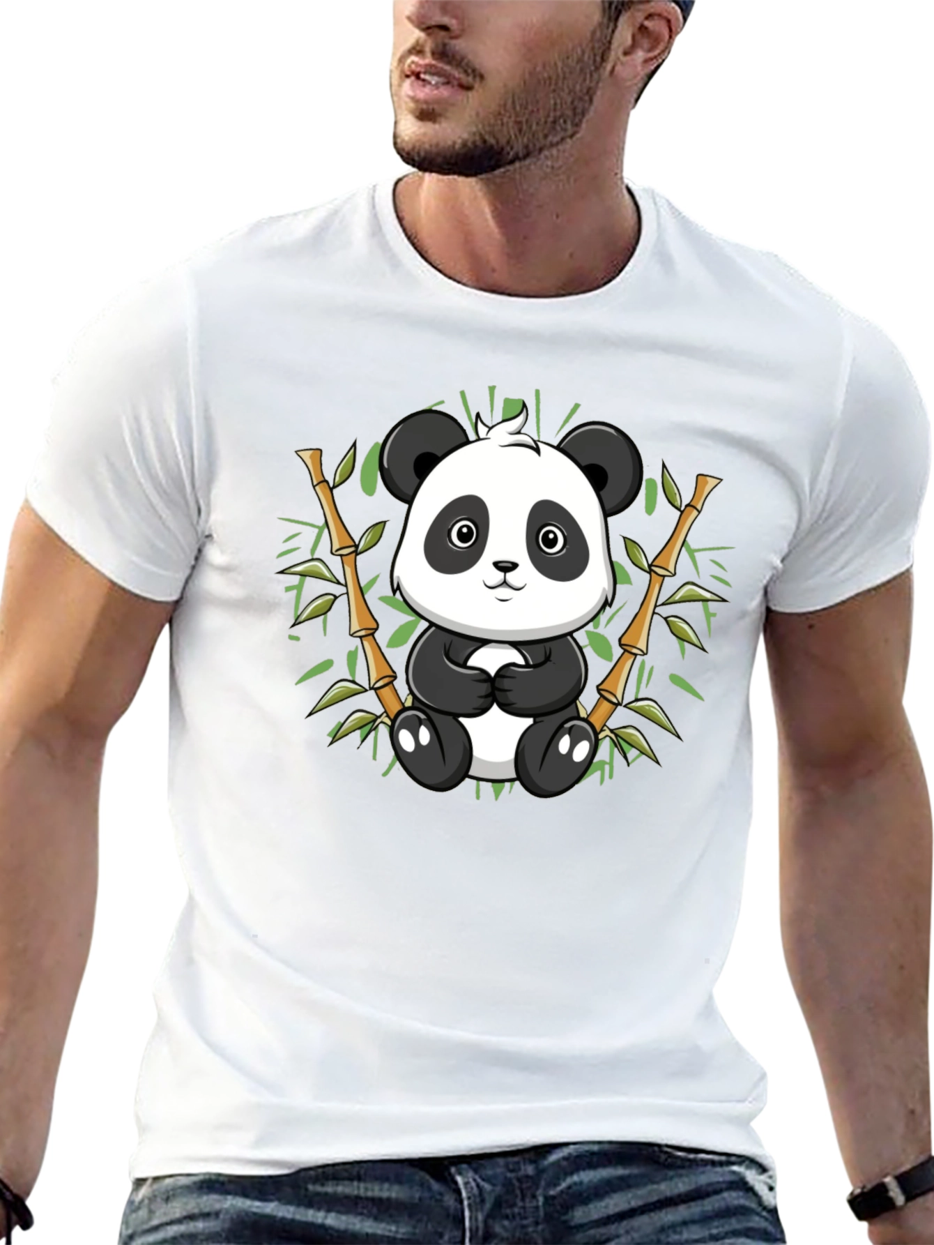 Cute Panda Bamboo Graphic Tee