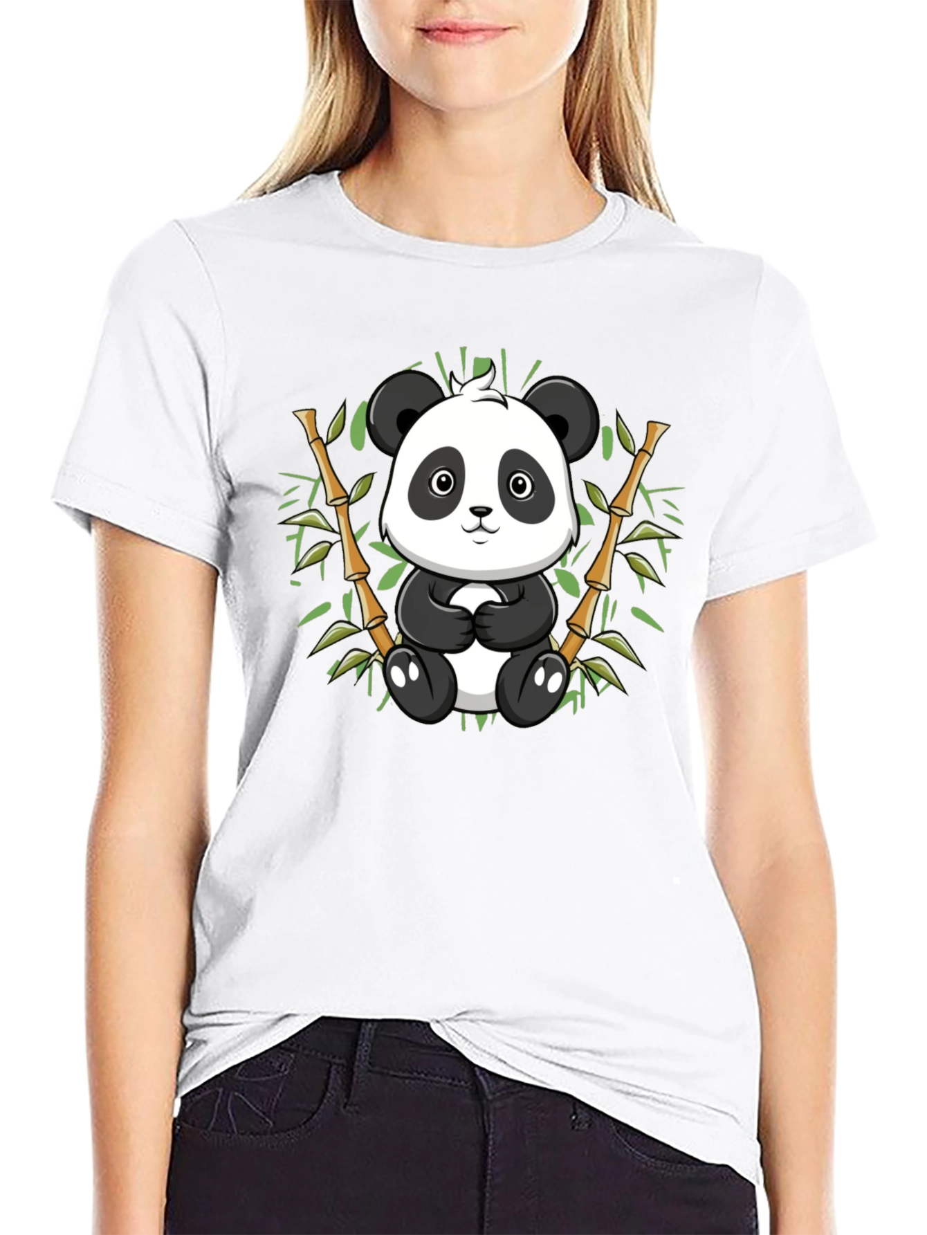 Cute Panda Bamboo Graphic Tee