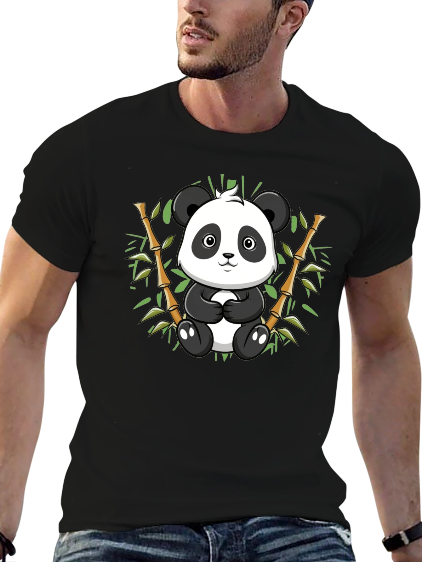 Cute Panda Bamboo Graphic Tee