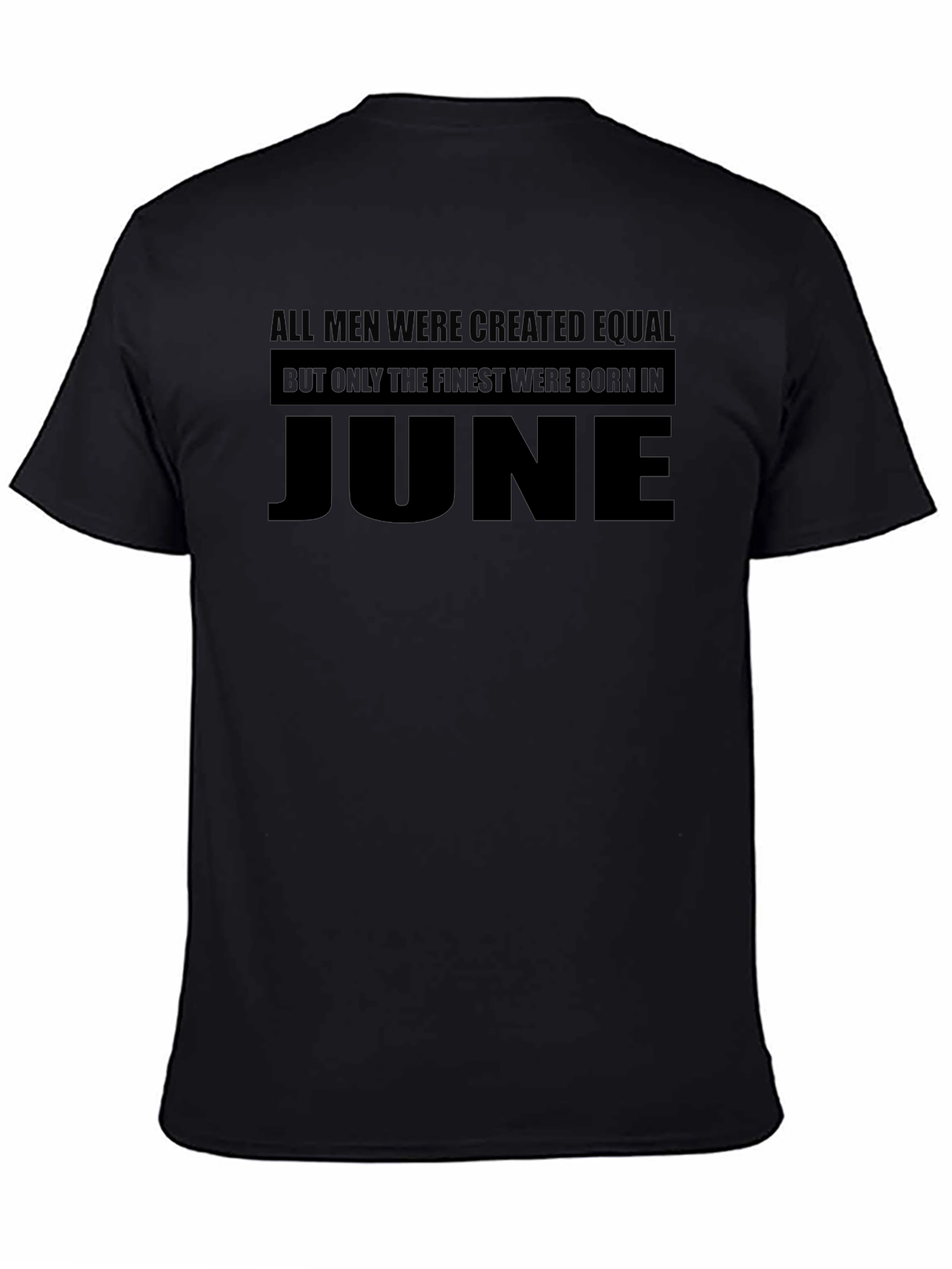 Finest Born in June Black Graphic T-Shirt